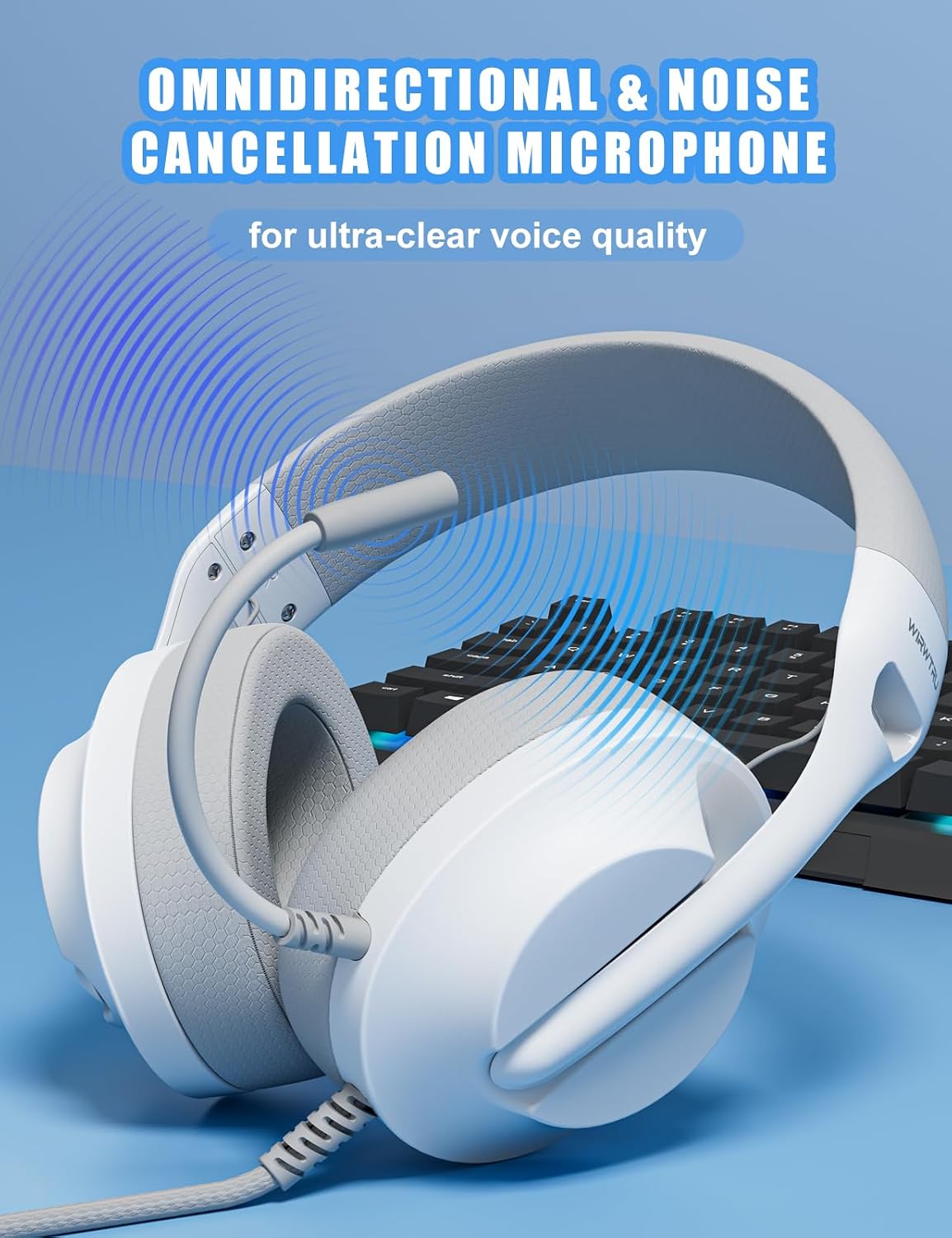 HEADSET PARA GAMING WIRWTRU CON CABLE PARA PS5, XBOX, PC Y PS4 - 4