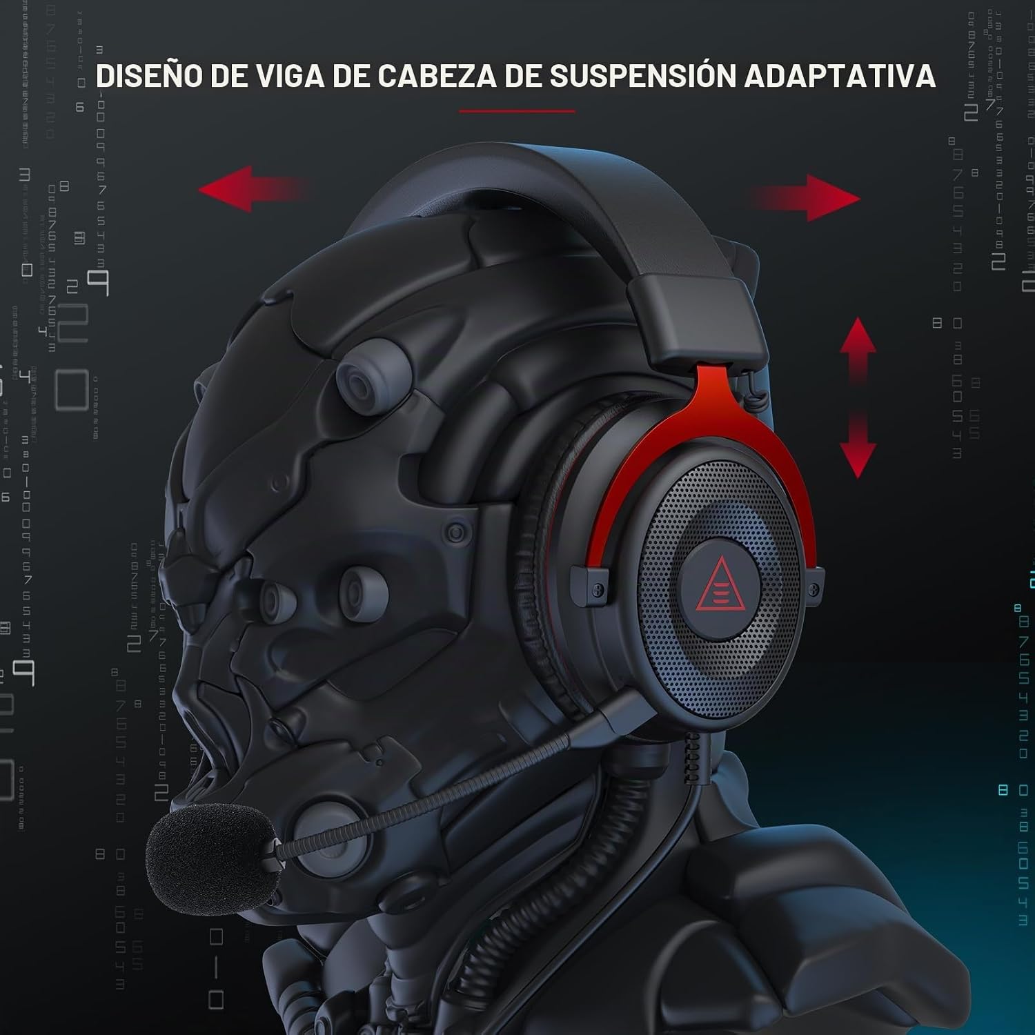 AUDÍFONOS GAMING EKSA E900 CON MICRÓFONO DESMONTABLE Y SONIDO 3D SURROUND - 5