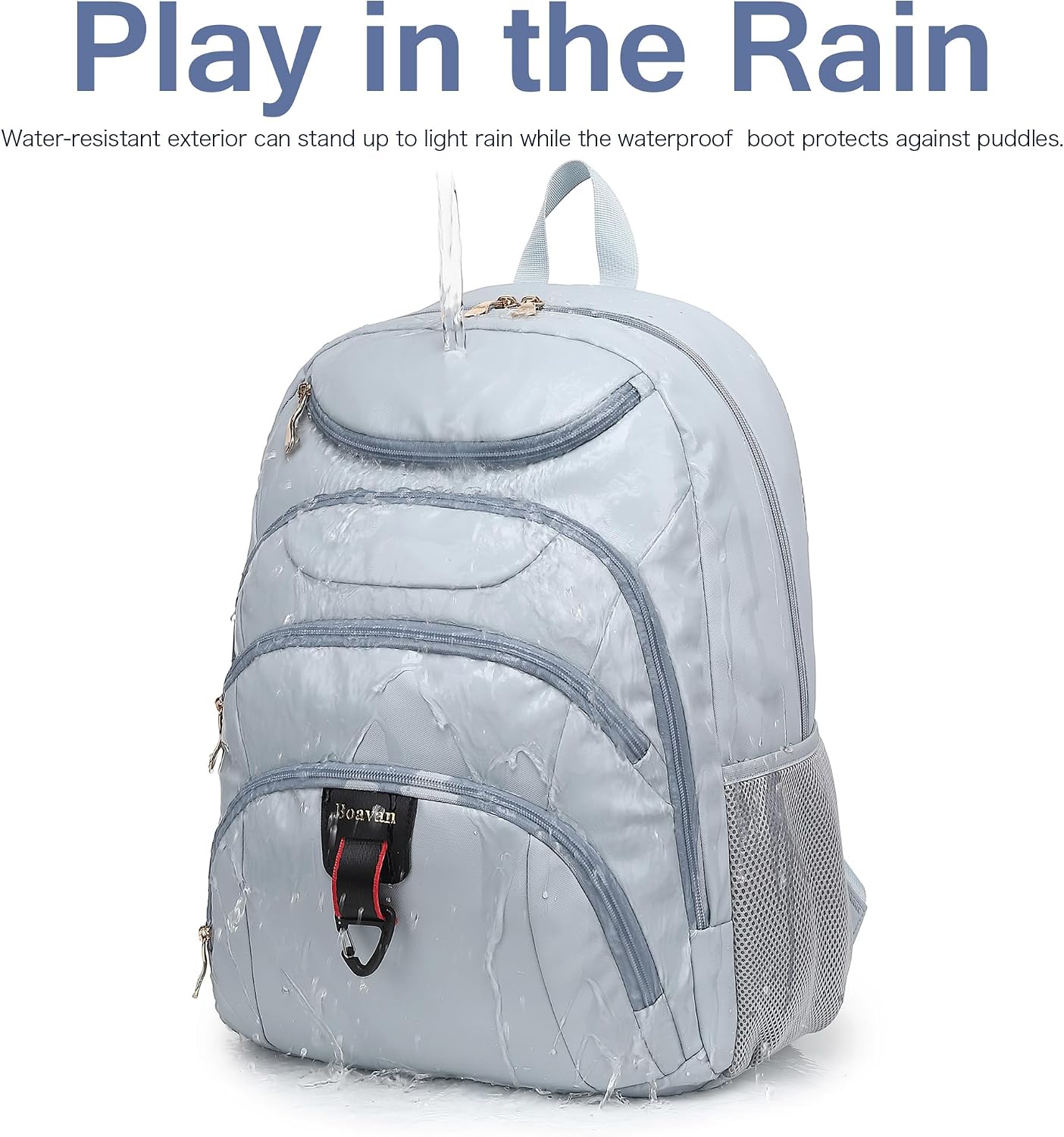 MOCHILA PARA LAPTOP BOAVAN 15.6 PULGADAS CON PUERTO USB IMPERMEABLE AZUL - 5