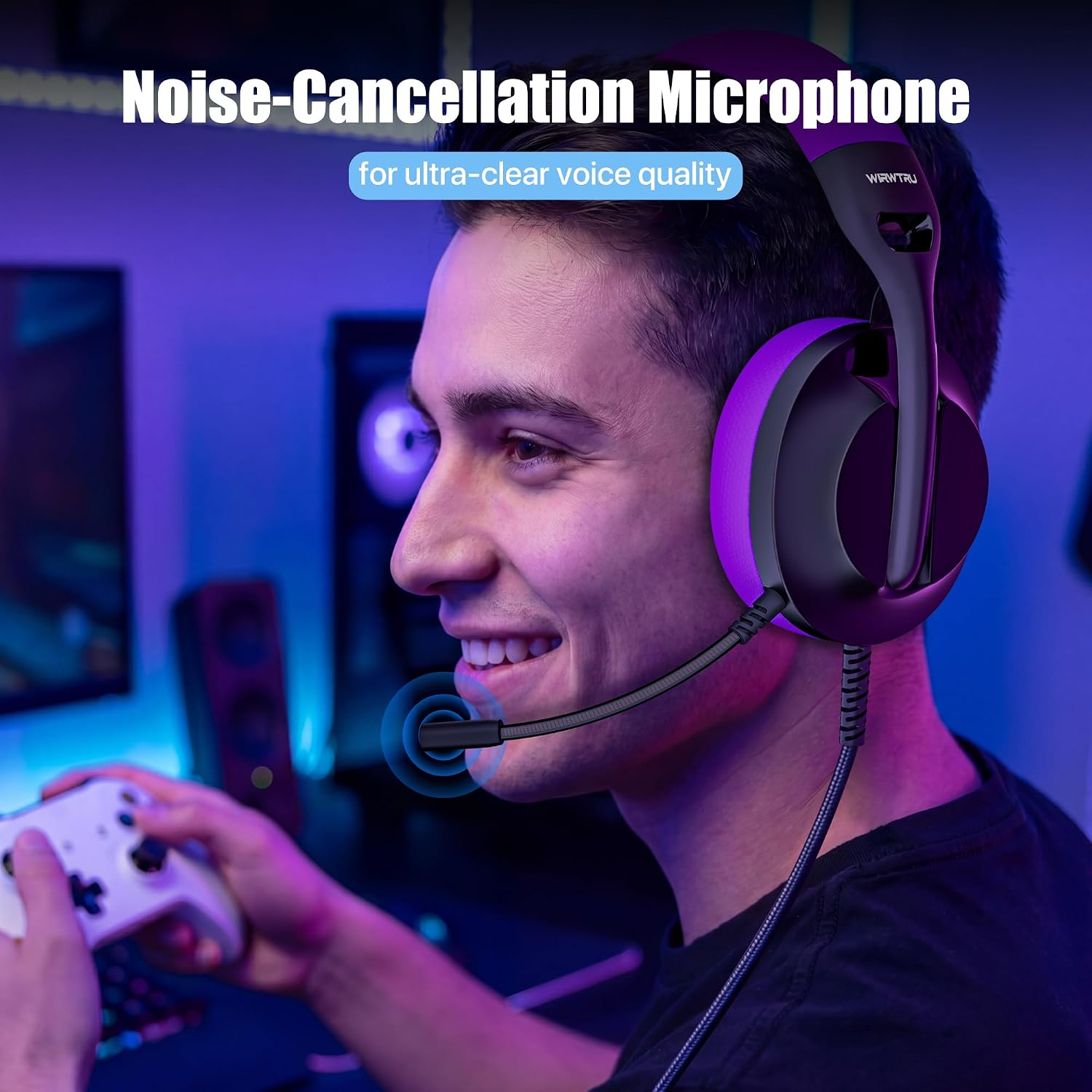 HEADSET PARA GAMING WIRWTRU S30 CON CABLE PARA PS5, XBOX, PC Y MÁS - 3