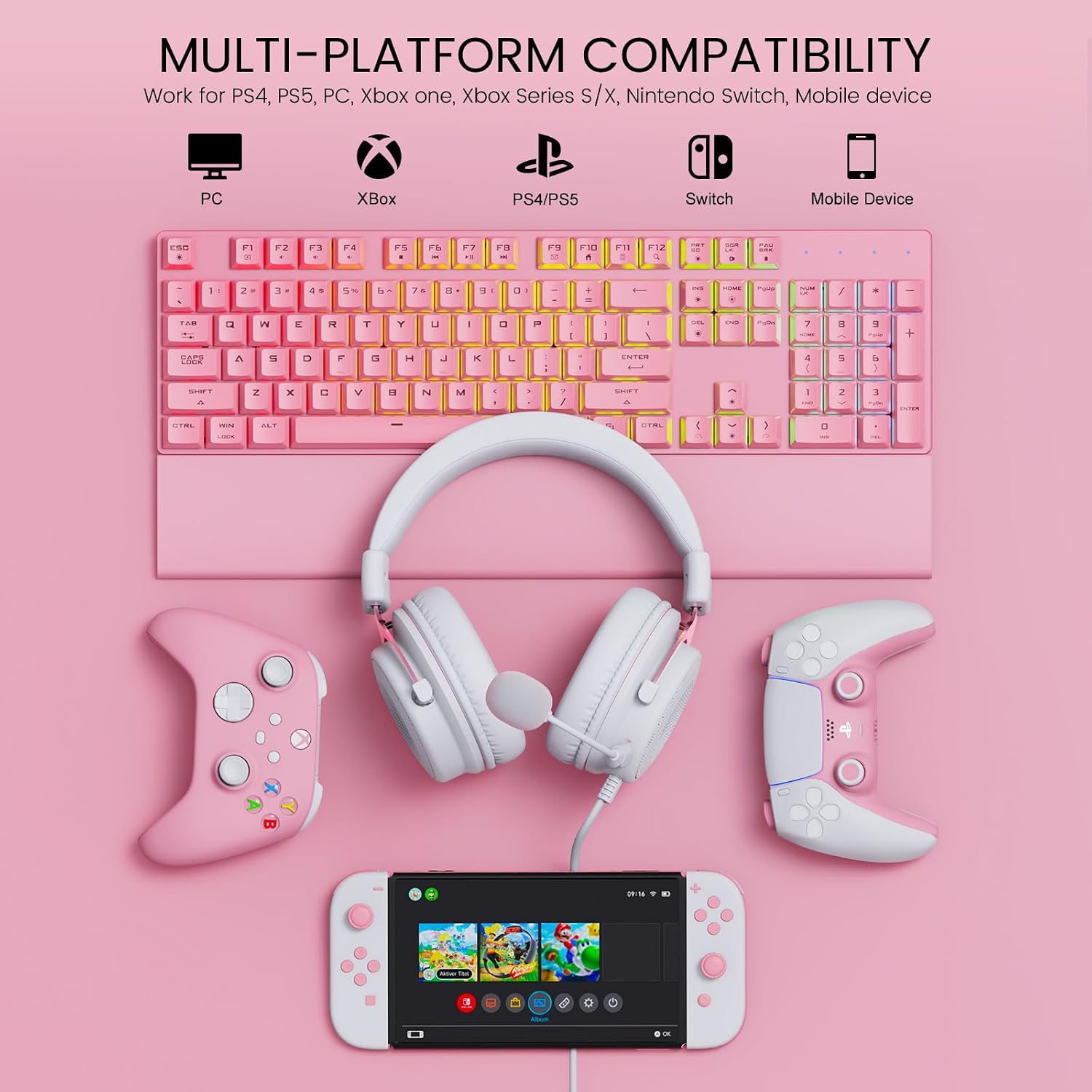 AUDÍFONOS GAMING EKSA E900 CON CABLE Y MICRÓFONO PARA PS4, PS5, XBOX - 5