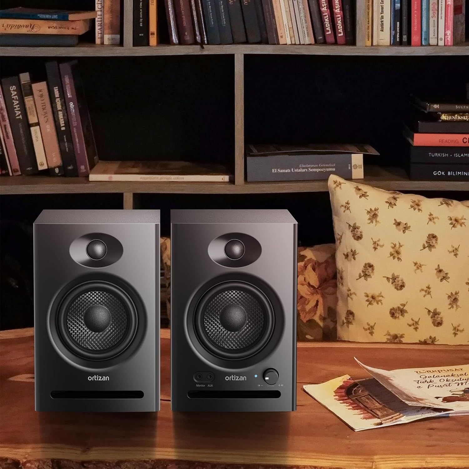 MONITORES DE ESTUDIO ACTIVOS ORTIZAN C7 CON BLUETOOTH 5.3 NEGRO - 5