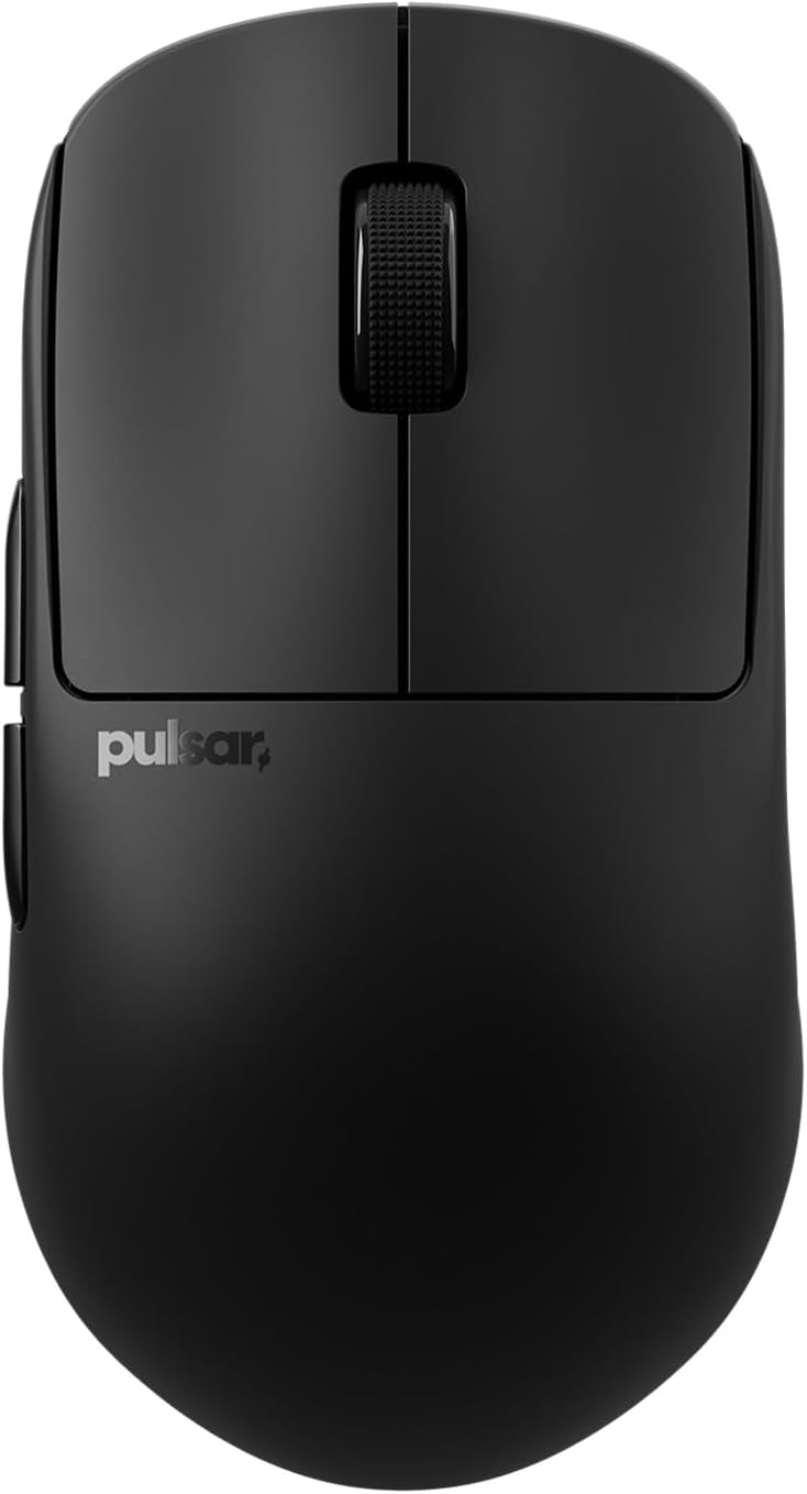 MOUSE GAMER PULSAR GAMING GEARS X2H CRAZYLIGHT INALÁMBRICO MEDIANO NEGRO JET - 1