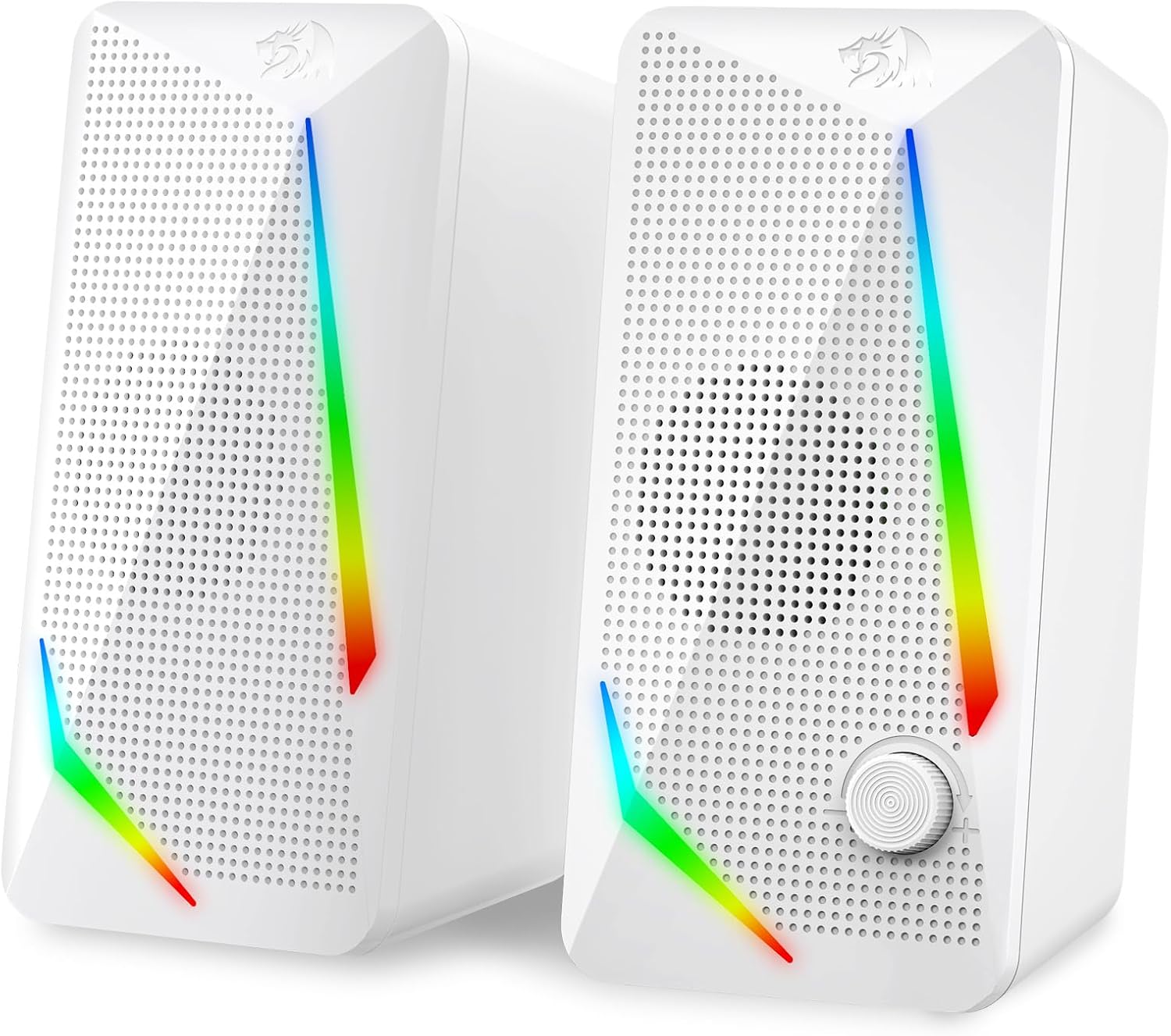 PARLANTES DE ESCRITORIO REDRAGON GS510 RGB 2.0 BLANCO - 1
