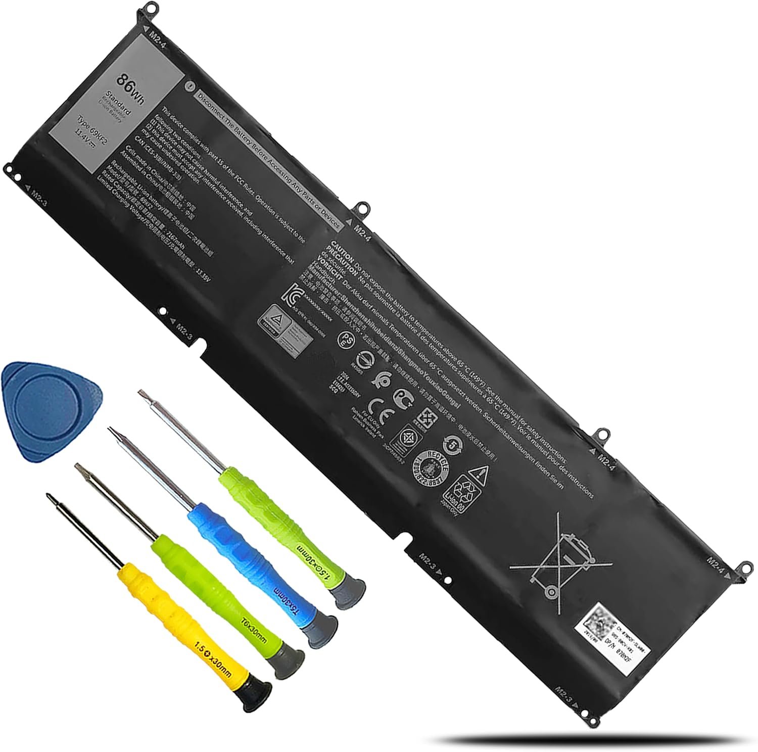 BATERÍA PARA LAPTOP BOWEIRUI 69KF2 86WH PARA DELL XPS 15 9500 9510 9520 - 1