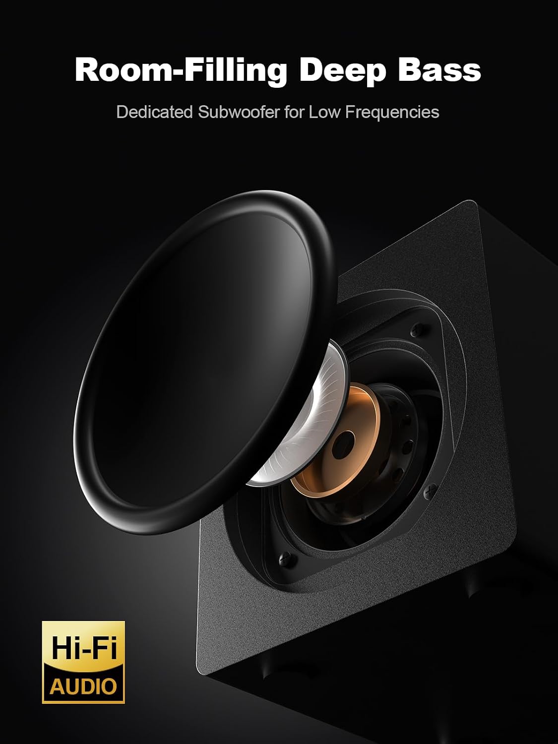 PARLANTES PARA COMPUTADORA BLUEDEE 2.1 CON SUBWOOFER 80W - 3