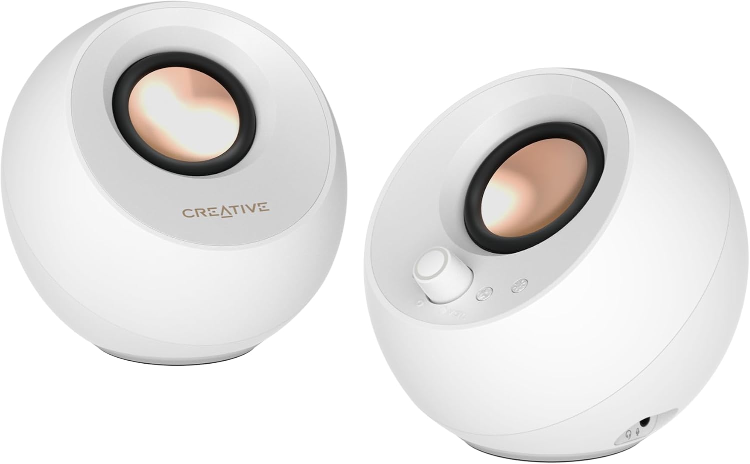 PARLANTES DE ESCRITORIO CREATIVE PEBBLE PRO 2.0 USB-C RGB BLANCO - 1