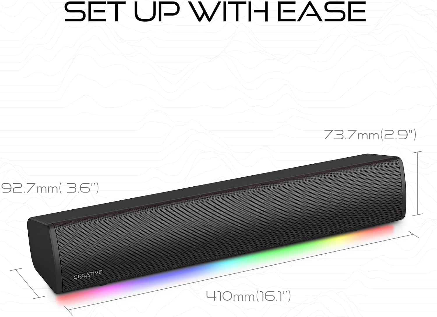 BARRA DE SONIDO CREATIVE SOUND BLASTER GS3 COMPACT RGB GAMING BLANCA - 5