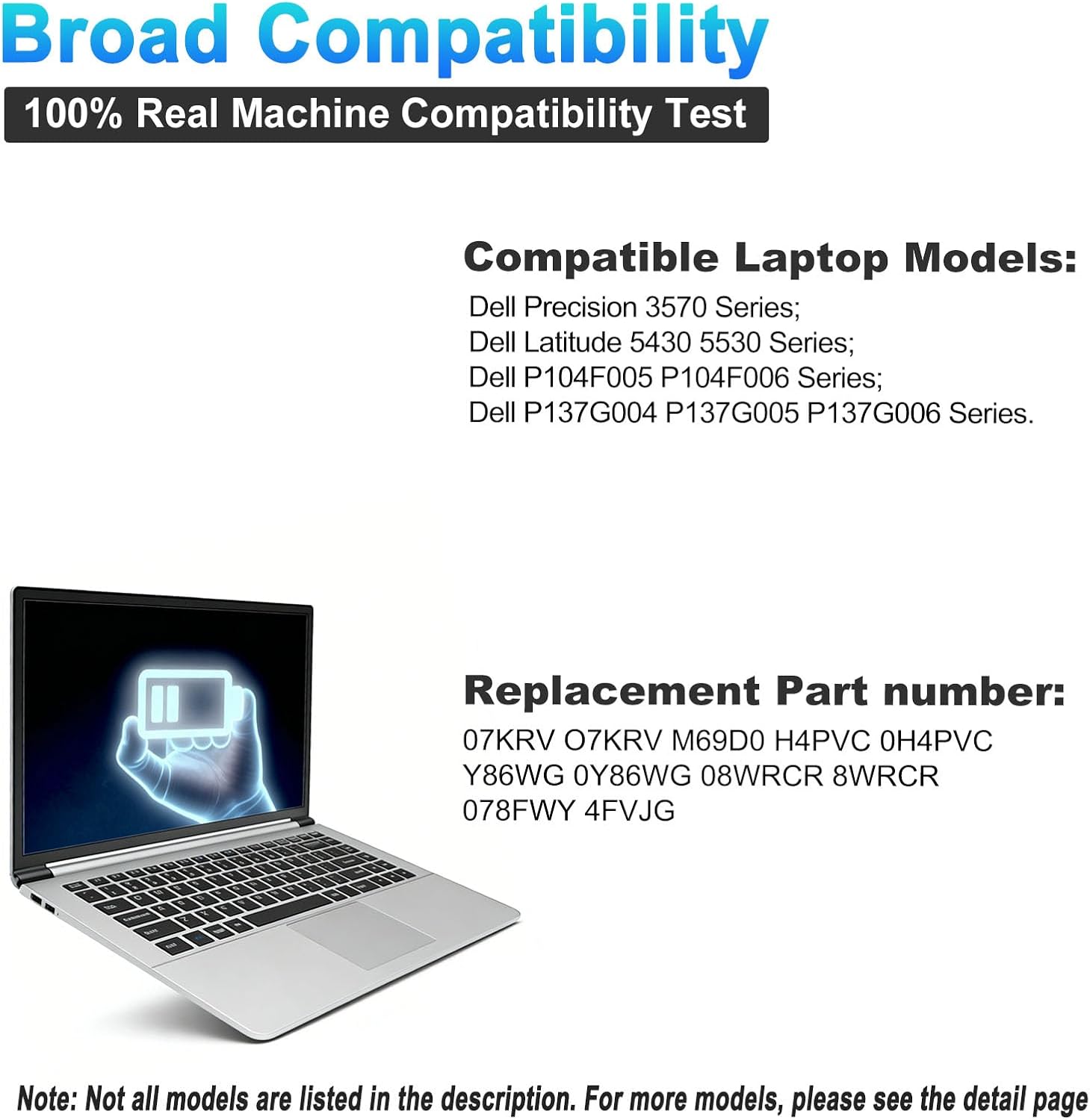 BATERÍA PARA LAPTOP BOWEIRUI 07KRV COMPATIBLE CON DELL LATITUDE 5430 5530 7330 7430 7530 - 5