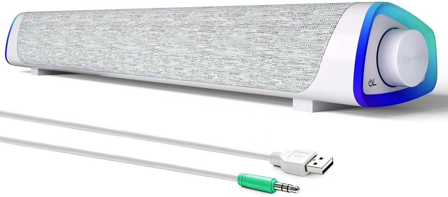 PARLANTES PARA COMPUTADORA SOULION R30 USB CON CABLE AUXILIAR 3.5MM - 1