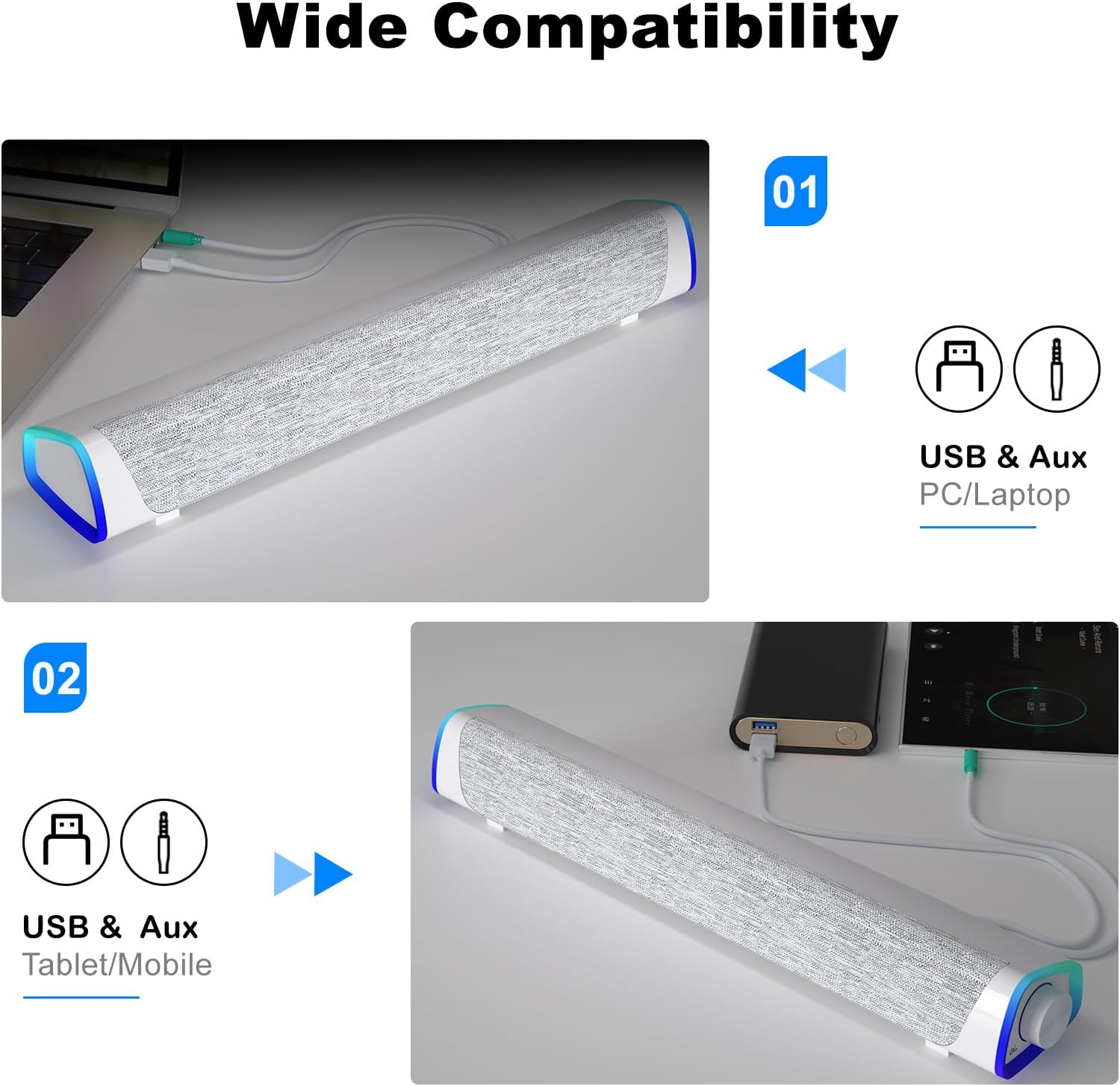 PARLANTES PARA COMPUTADORA SOULION R30 USB CON CABLE AUXILIAR 3.5MM - 4