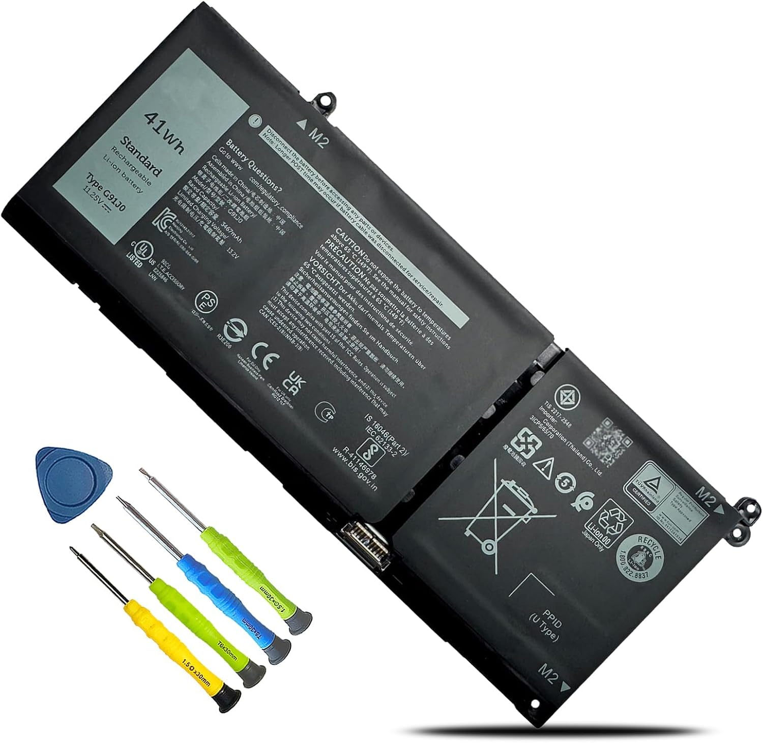 BATERÍA PARA LAPTOP BOWEIRUI G91J0 COMPATIBLE CON DELL LATITUDE 3320 3330 3420 3520 VOSTRO 5620 5625 - 1