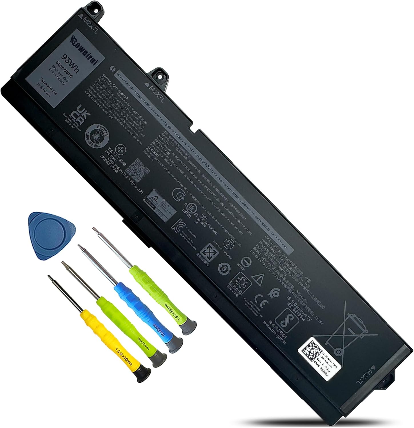 BATERÍA PARA LAPTOP BOWEIRUI X9FTM PARA DELL PRECISION 7670 7680 7770 7780 - 1