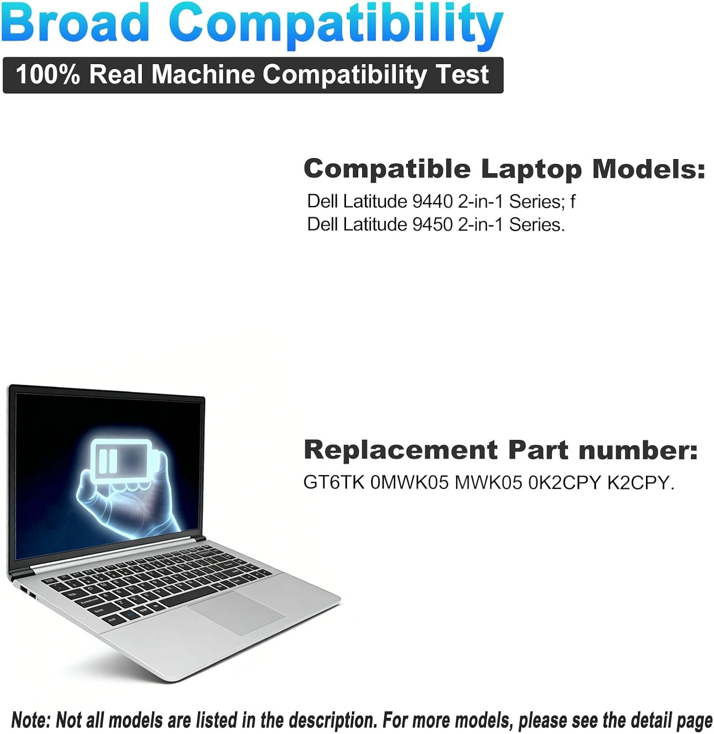 BATERÍA PARA LAPTOP BOWEIRUI GT6TK PARA DELL LATITUDE 9440 9450 2-EN-1 - 5