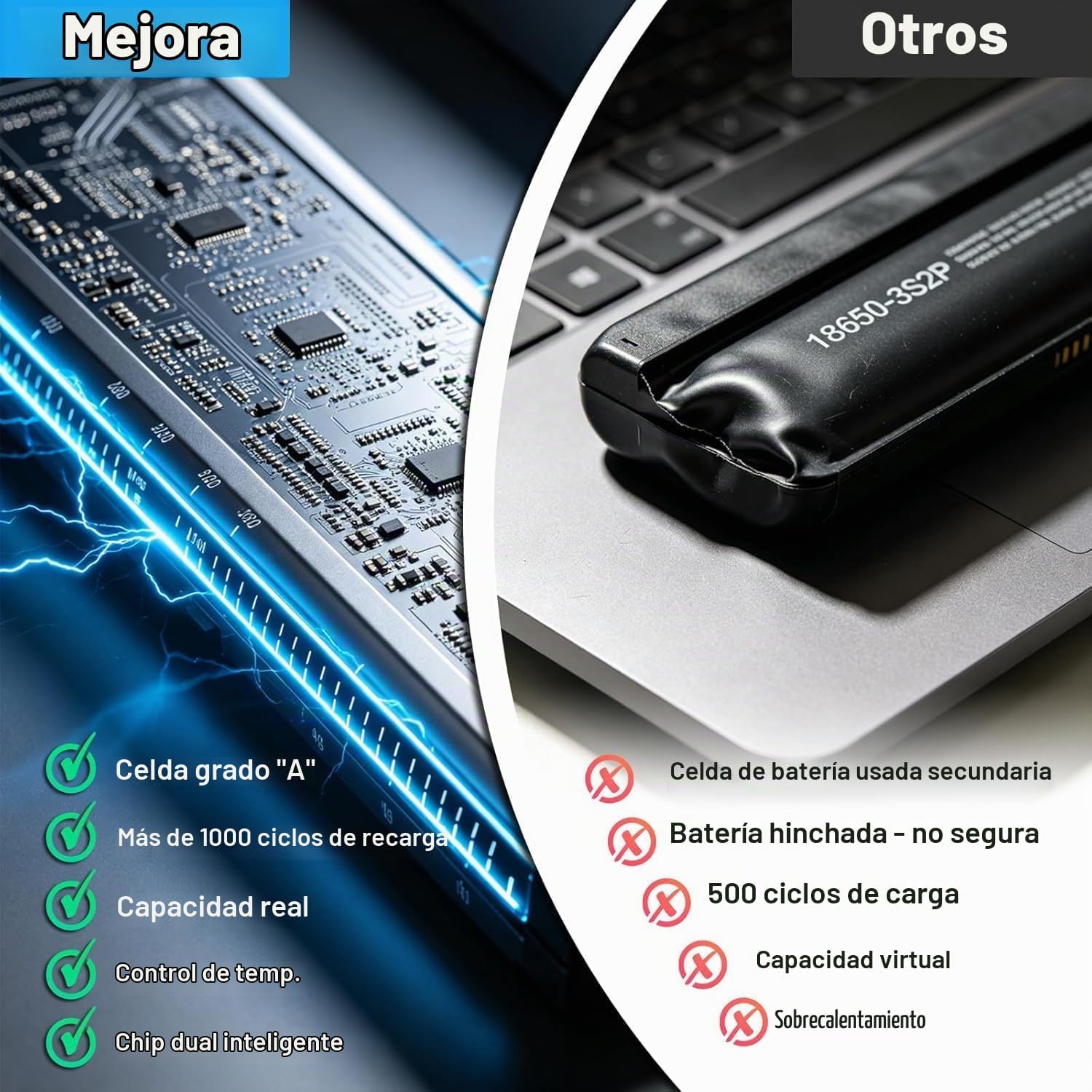 BATERÍA PARA LAPTOP BOWEIRUI V6W33 54WH COMPATIBLE CON DELL INSPIRON Y LATITUDE - 5