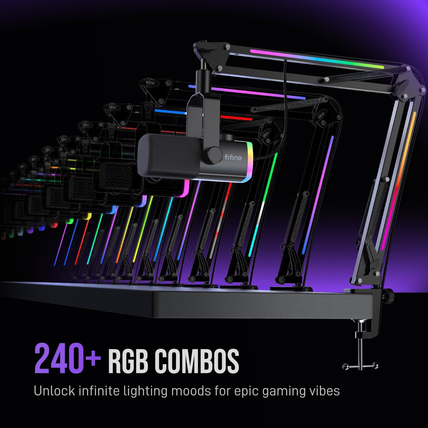 MICRÓFONO PARA GAMING FIFINE AMPLIGAME AM8PROT DINÁMICO XLR/USB - 4