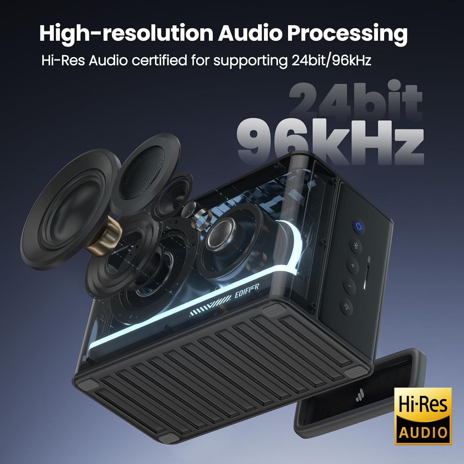 PARLANTE BLUETOOTH EDIFIER QD25 25W RGB INALÁMBRICO PARA GAMING - 3