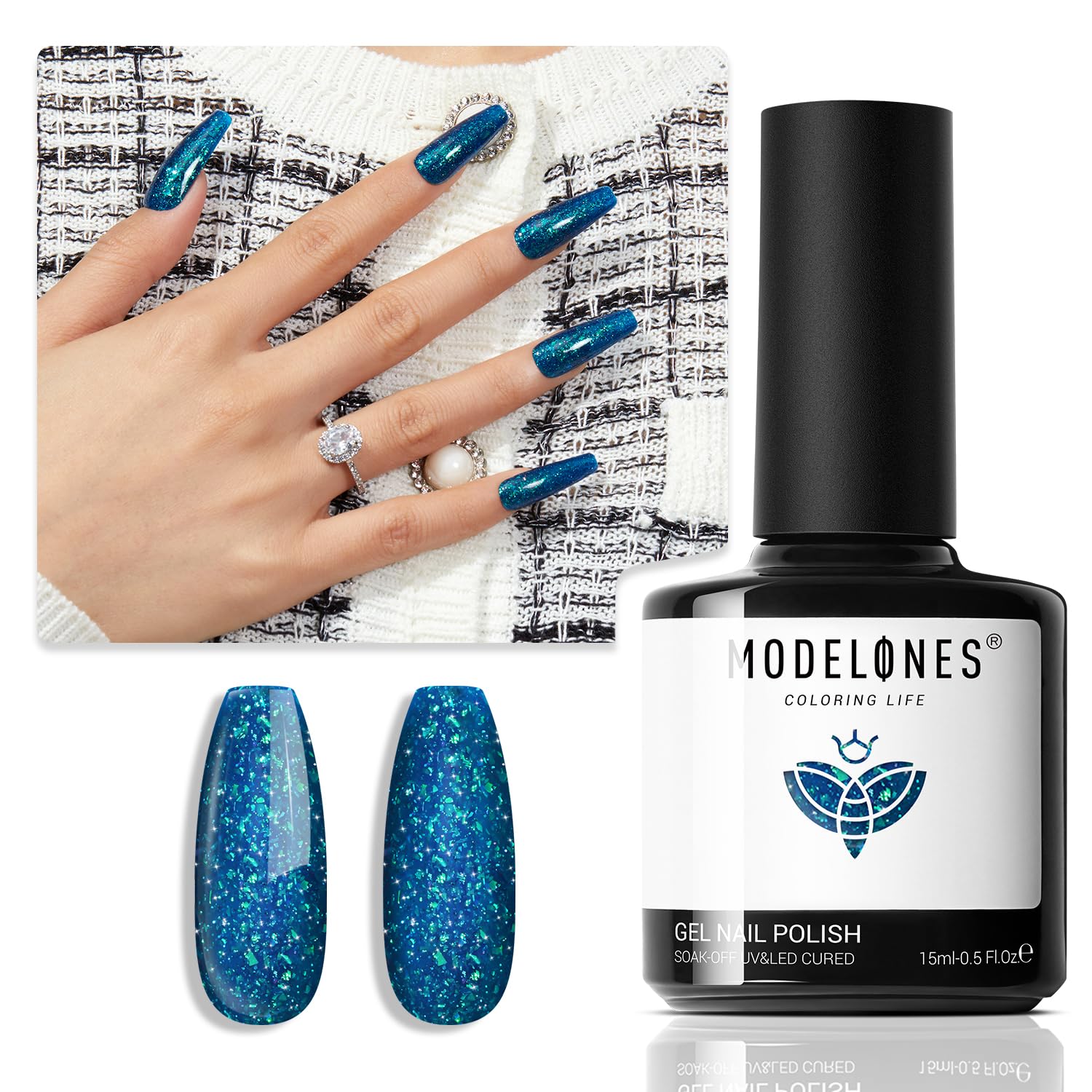 ESMALTE EN GEL MODELONES CHAMELEON BLUE 15 ML - 1
