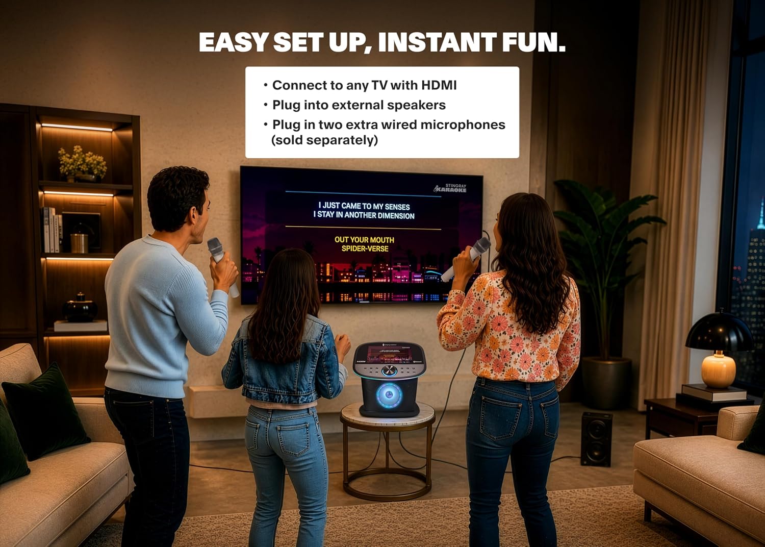 MÁQUINA DE KARAOKE SINGING MACHINE CON PANTALLA TÁCTIL, WIFI Y 2 MICRÓFONOS INALÁMBRICOS - 5