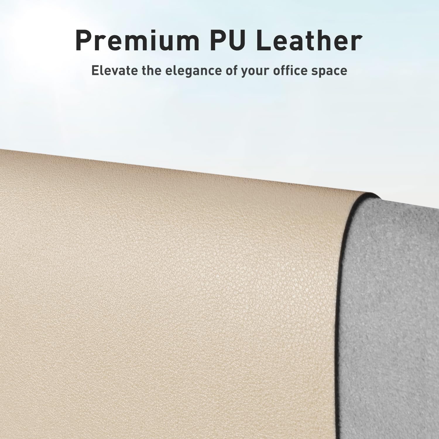 PROTECTOR DE ESCRITORIO AOTHIA PU CUERO IMPERMEABLE BEIGE 60X35 CM - 2