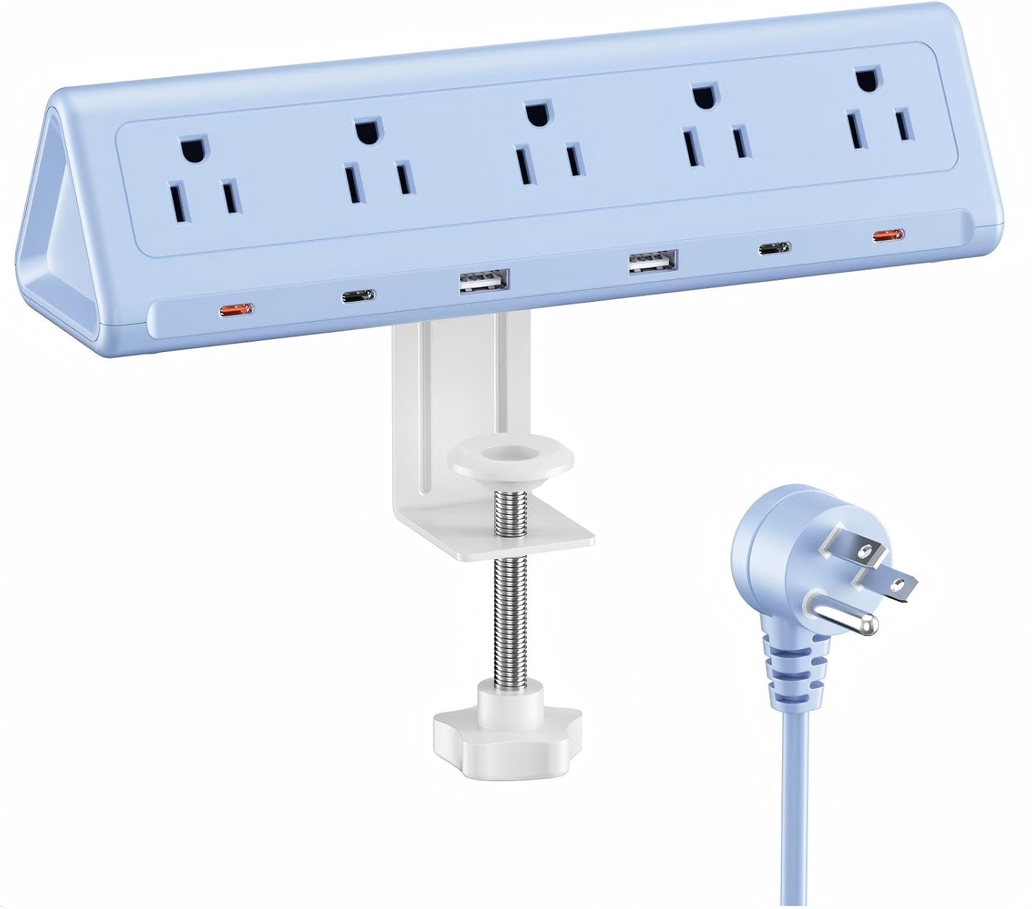 REGLETA CON ABRAZADERA ANNTANE USB-C 40W CARGA RÁPIDA 2 M AZUL - 1