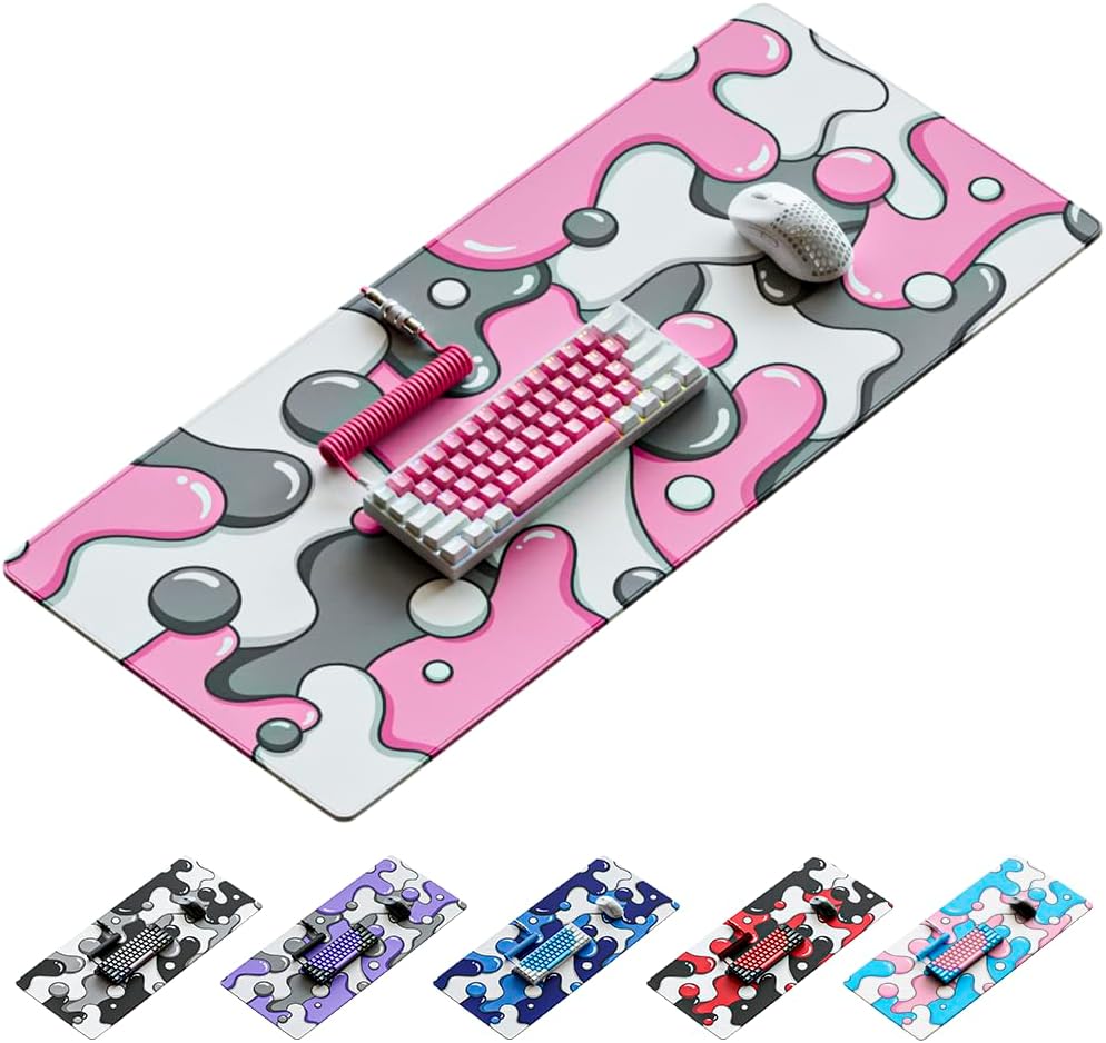 MOUSE PAD KRAKEN GAMING XXL ROSA QUARTZ DRIP 900X400MM - 1