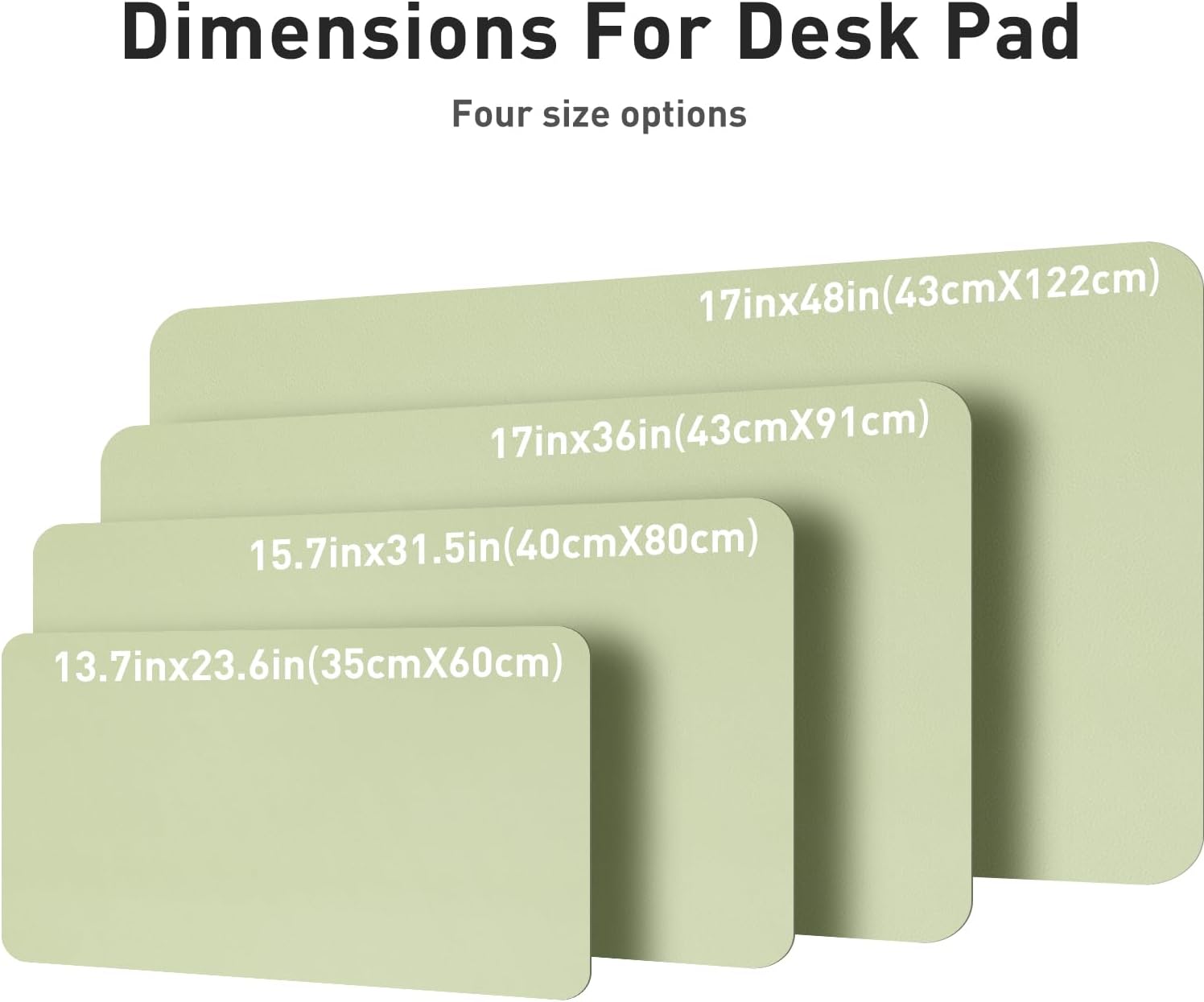 MOUSE PAD AOTHIA LEATHER DESK PAD PROTECTOR GRANDE VERDE PASTO 60X35 CM - 4