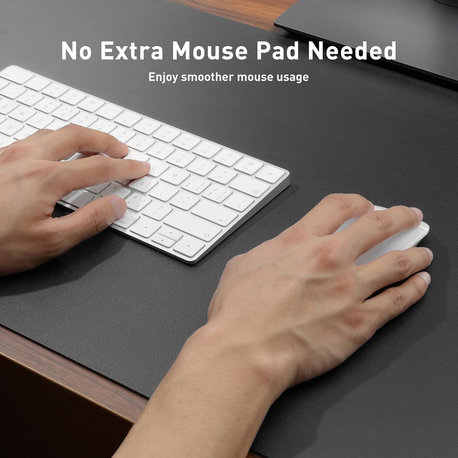 MOUSE PAD AOTHIA LEATHER DESK PAD PROTECTOR GRIS 23.6 X 13.7 PULGADAS - 4