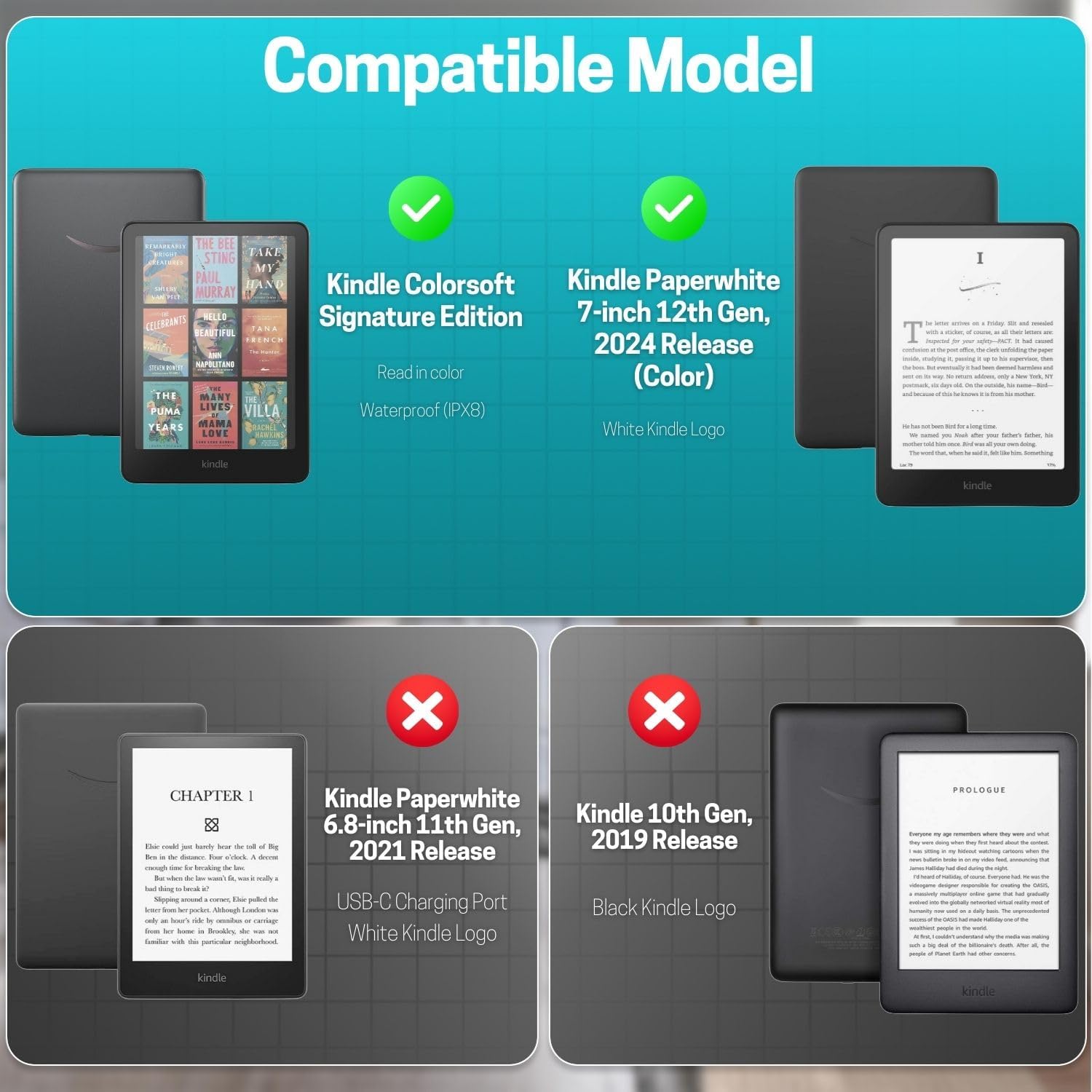 ESTUCHE PARA KINDLE PAPERWHITE TNP COLORSOFT 7 PULGADAS ALMENDRA - 2