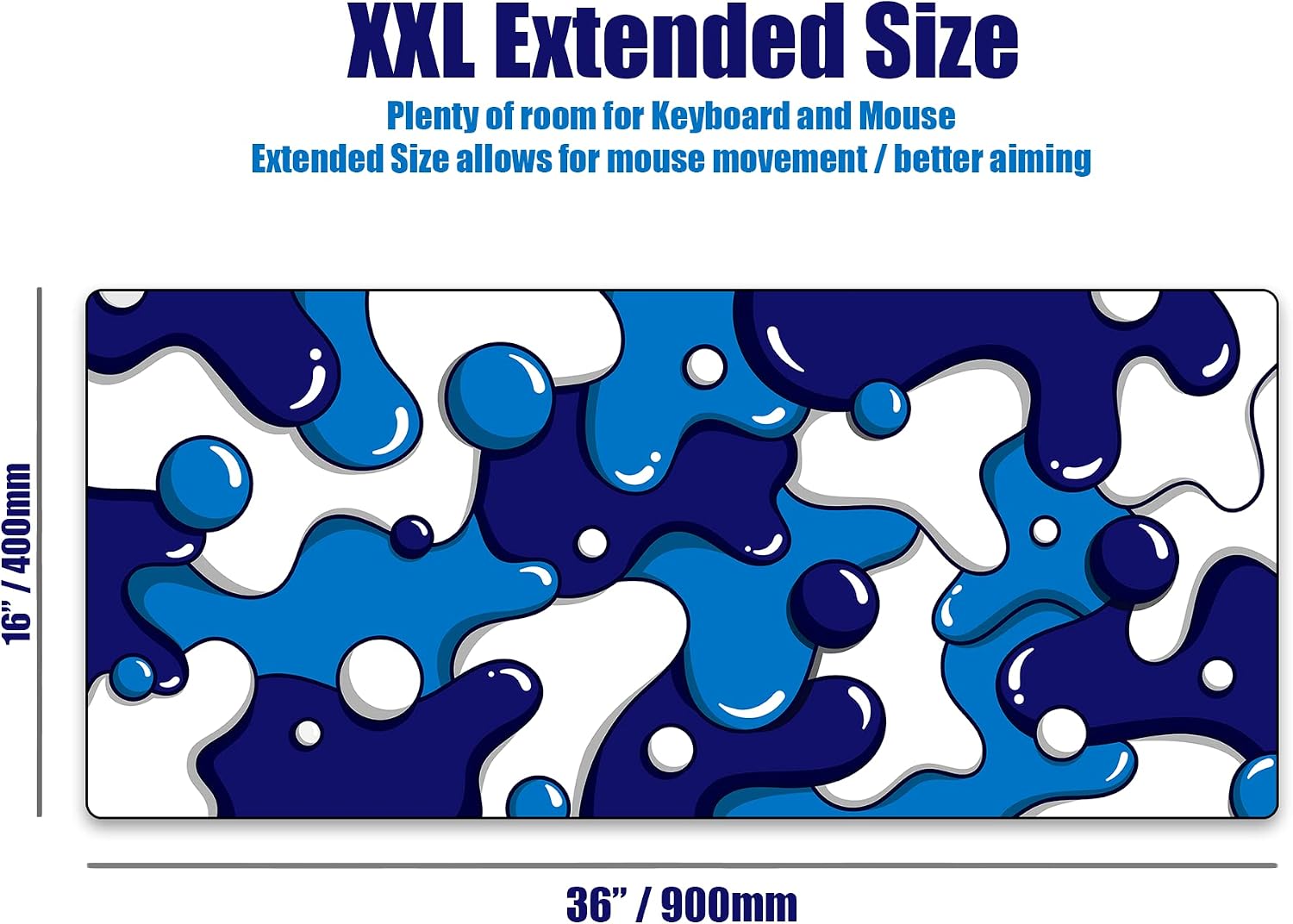 MOUSE PAD KRAKEN GAMING XXL AZUL ICE DRIP - 2