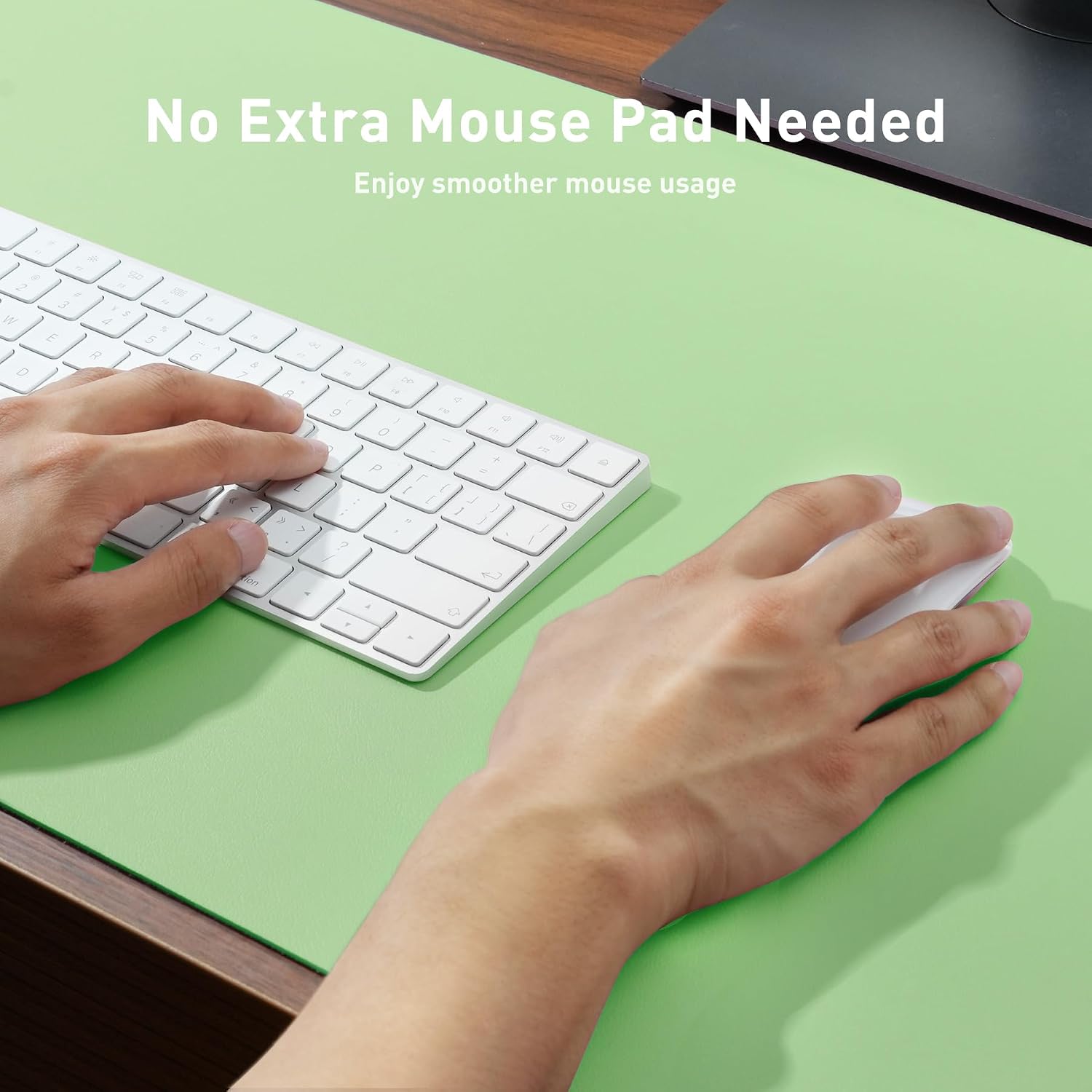 MOUSE PAD AOTHIA LEATHER DESK PAD PROTECTOR 23.6 X 13.7 PULGADAS VERDE ESPUMA - 4