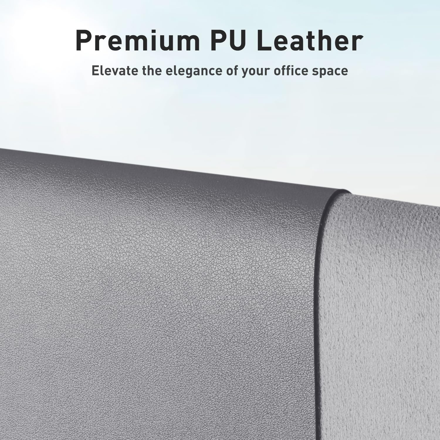 MOUSE PAD AOTHIA LEATHER DESK PAD PROTECTOR 23.6 X 13.7 PULGADAS GRIS CLARO - 2