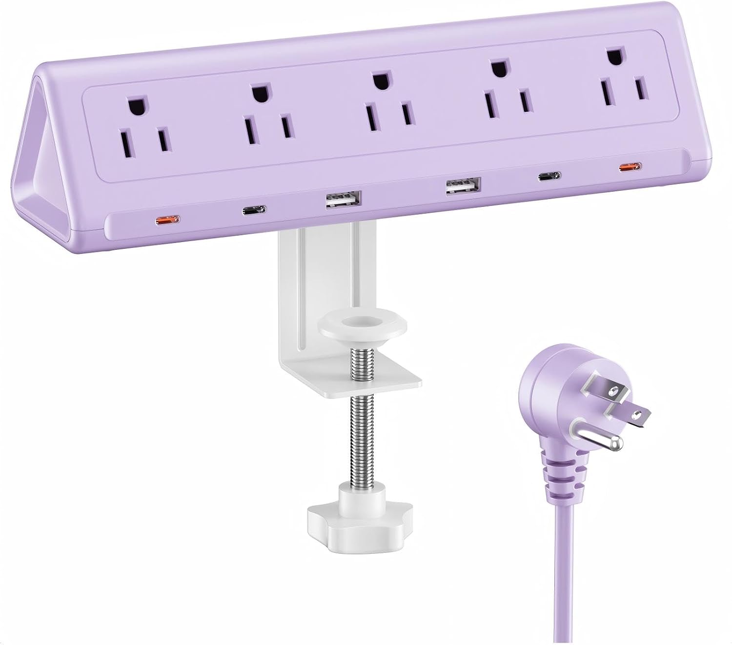 REGLETA CON ABRAZADERA ANNTANE 11 EN 1 USB-C 40W 2 M MORADO - 1