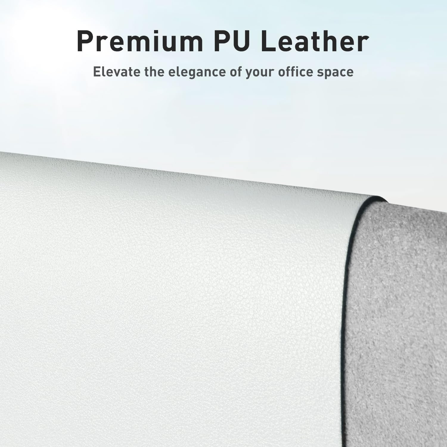 PROTECTOR DE ESCRITORIO AOTHIA LEATHER DESK PAD, GRANDE, COLOR GRIS CLARO, 60 X 35 CM - 2