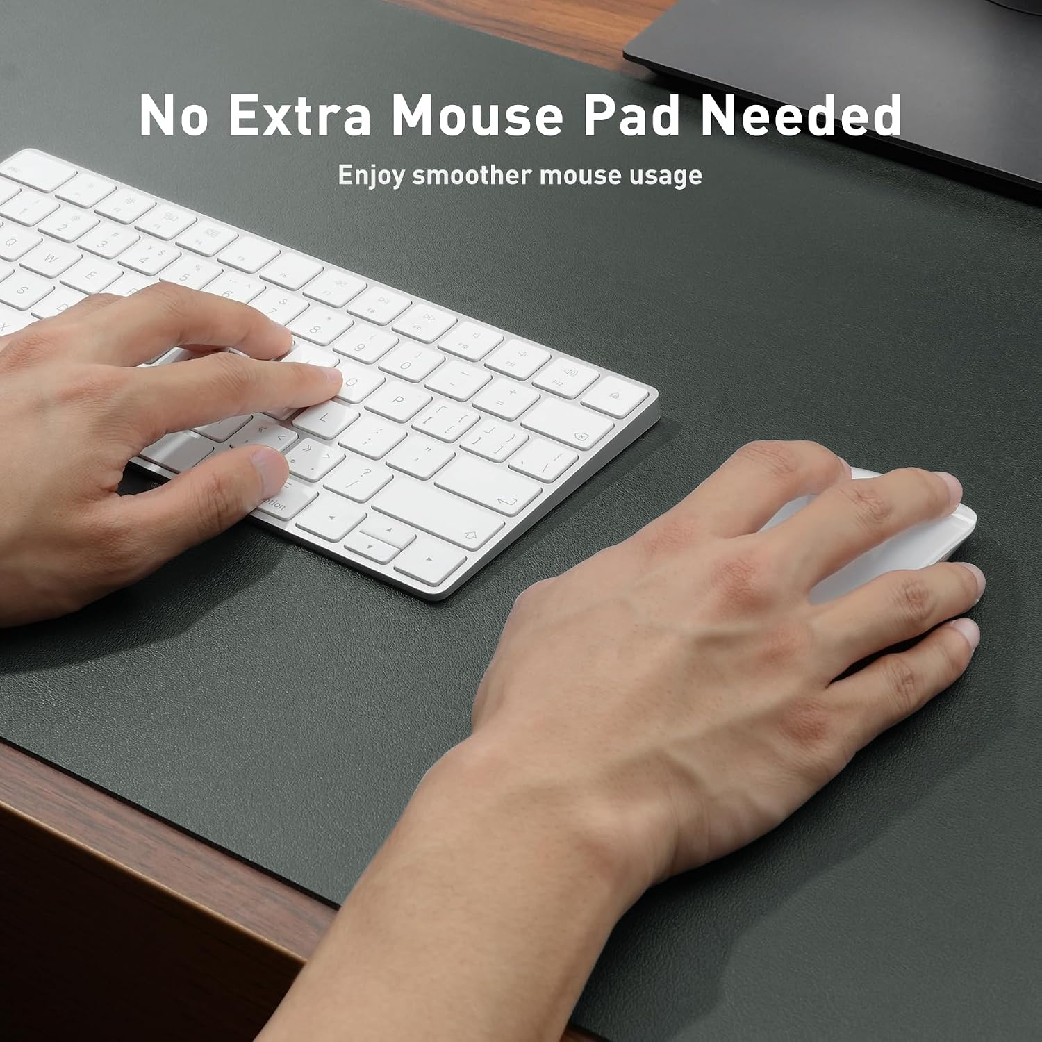PROTECTOR DE ESCRITORIO AOTHIA LEATHER DESK PAD, GRANDE, IMPERMEABLE, 60X35 CM, VERDE JUNGLA - 4