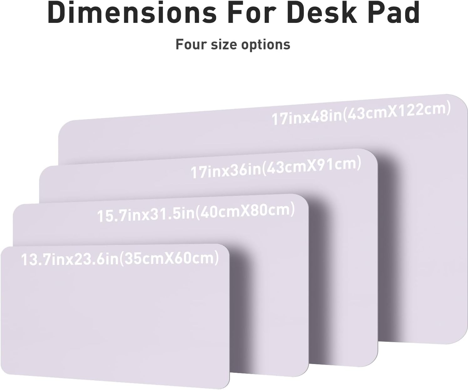 MOUSE PAD PROTECTOR DE ESCRITORIO AOTHIA LARGE PU LEATHER LAVANDA 60X35 CM - 5