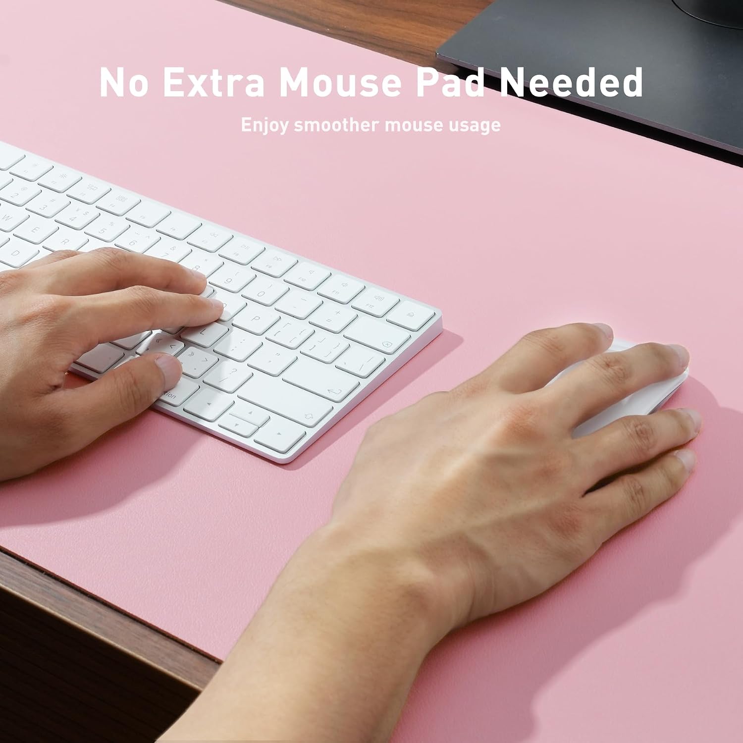 MOUSE PAD AOTHIA LEATHER DESK PAD PROTECTOR 60X35 CM ROSA HADA - 4