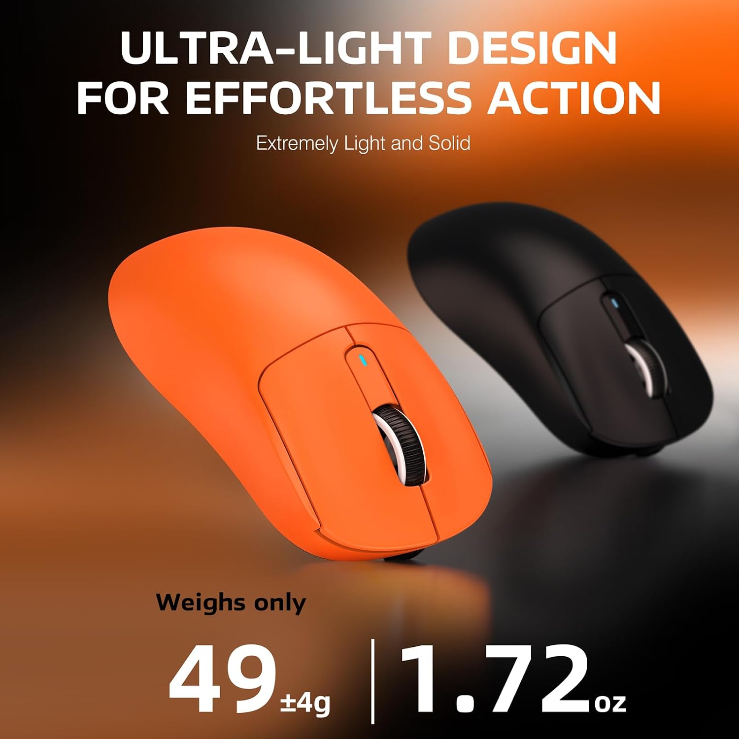 MOUSE GAMER ATTACK SHARK X3 INALÁMBRICO LIGERO 26000 DPI NARANJA - 3
