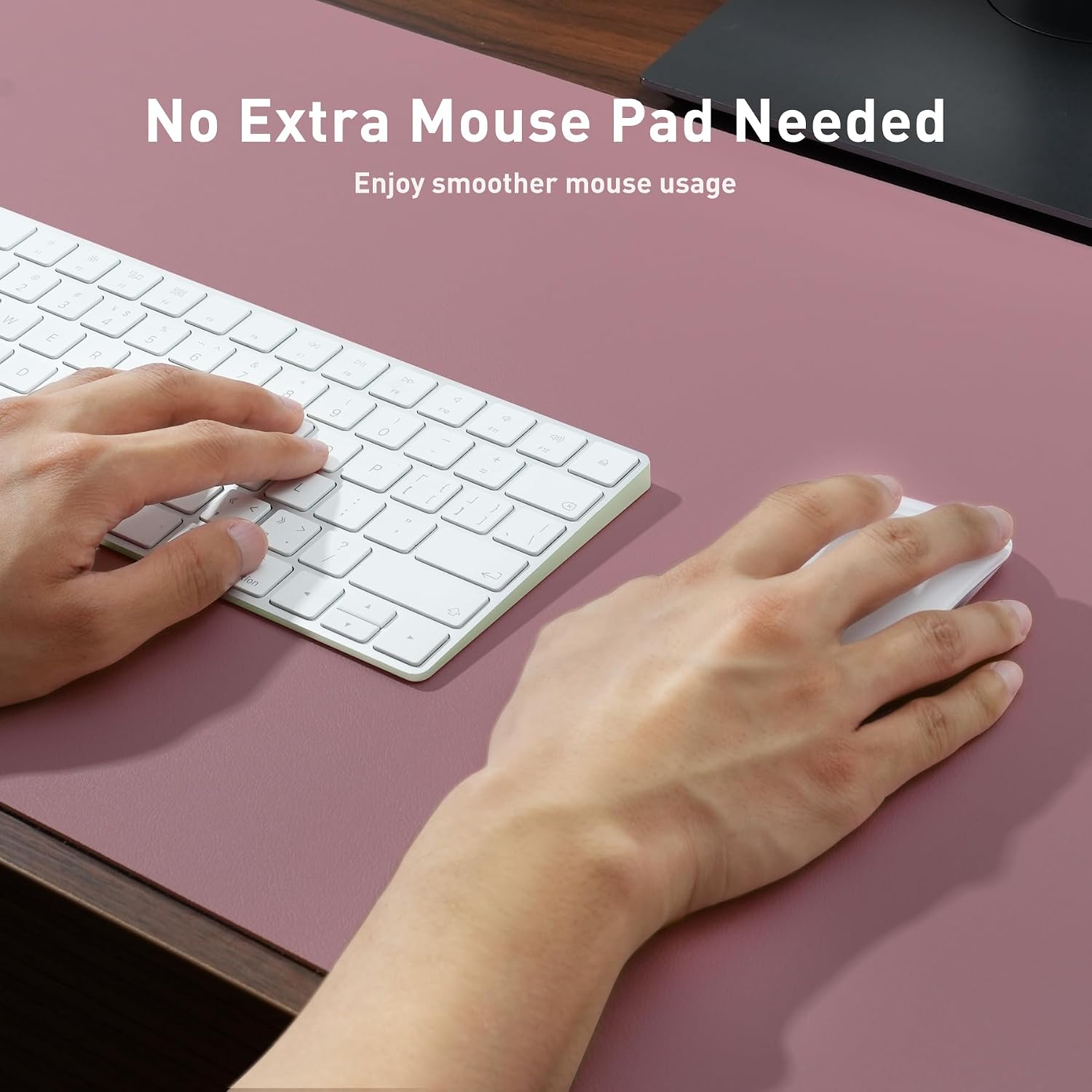 MOUSE PAD AOTHIA LEATHER DESK PAD PROTECTOR 60X35 CM ROSA OSCURO - 4