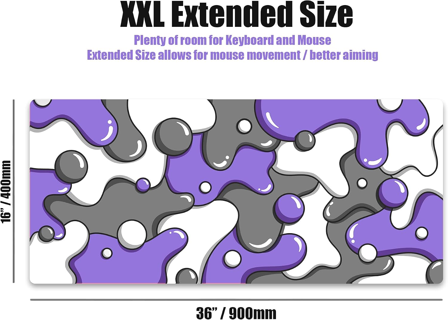 MOUSE PAD KRAKEN GAMING XXL LAVANDA DRIP - 2