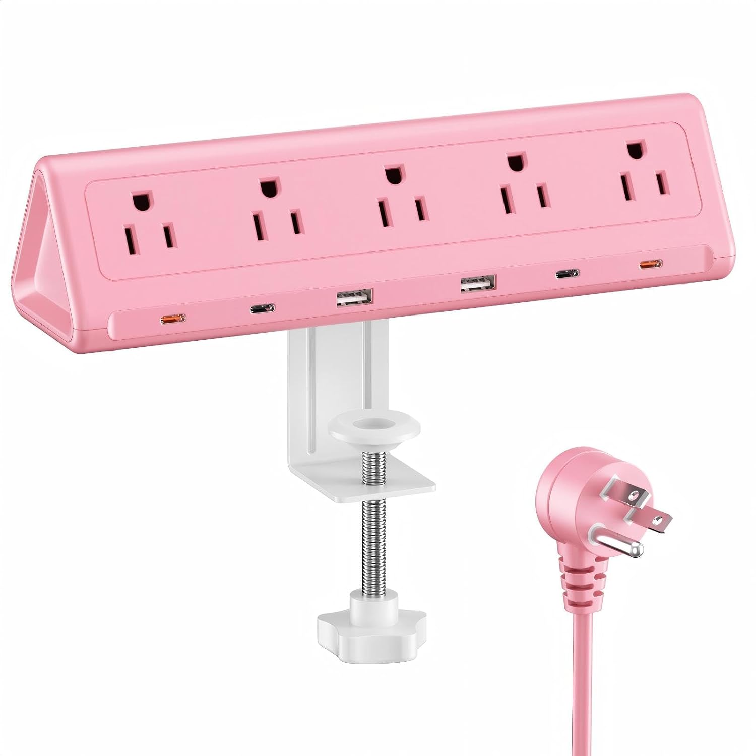 REGLETA CON ABRAZADERA ANNTANE USB-C 40W 2 M ROSA - 1
