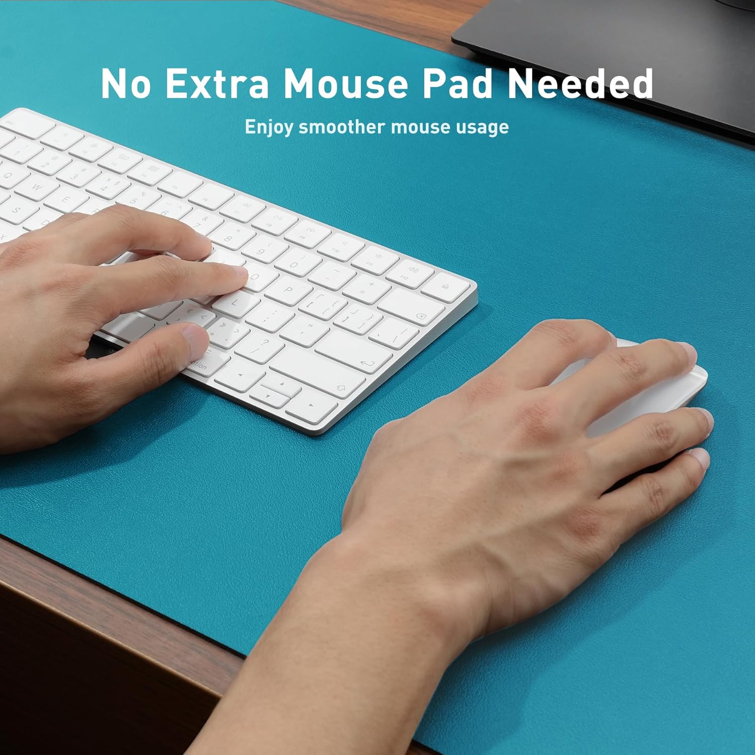 PROTECTOR DE ESCRITORIO AOTHIA LEATHER DESK PAD TURQUESA 23.6 X 13.7 PULGADAS - 4