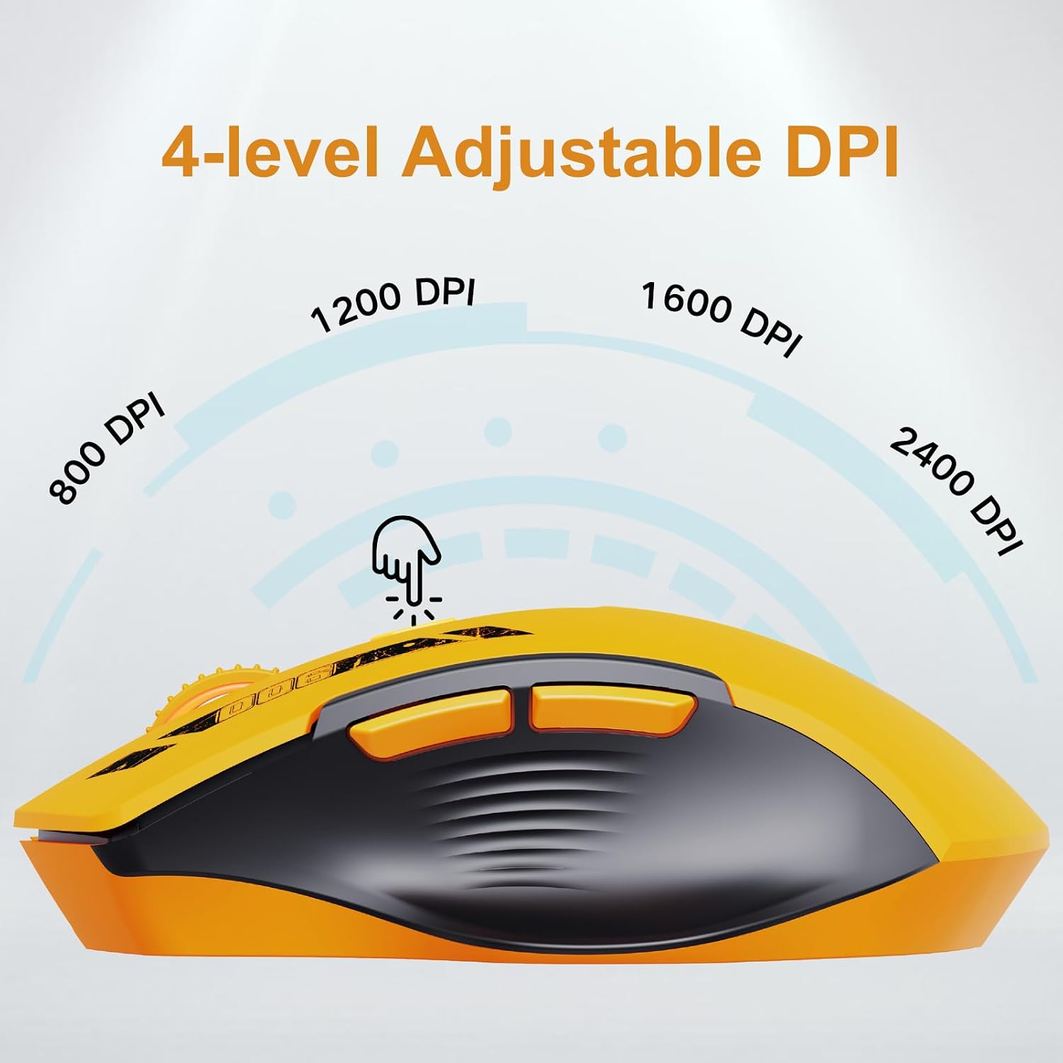 MOUSE INALÁMBRICO UINEER RECARGABLE 2.4GHZ CON INDICADOR DE BATERÍA - 4