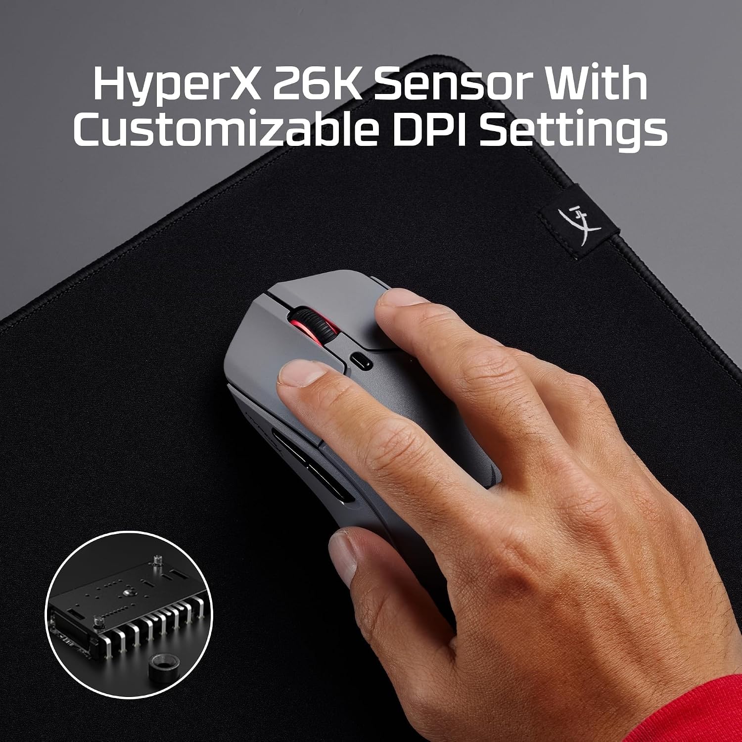 MOUSE HYPERX PULSEFIRE HASTE 2 PRO 4K INALÁMBRICO SLATE GREY - 5