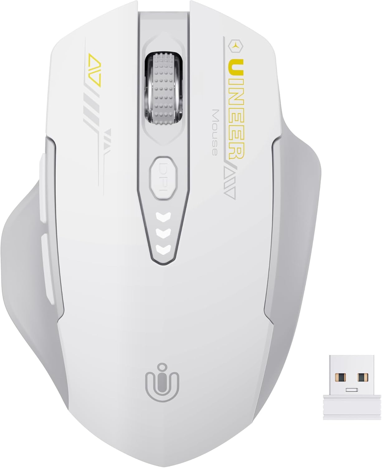 MOUSE INALÁMBRICO UINEER RECARGABLE 2.4GHZ CON INDICADOR DE BATERÍA - 1