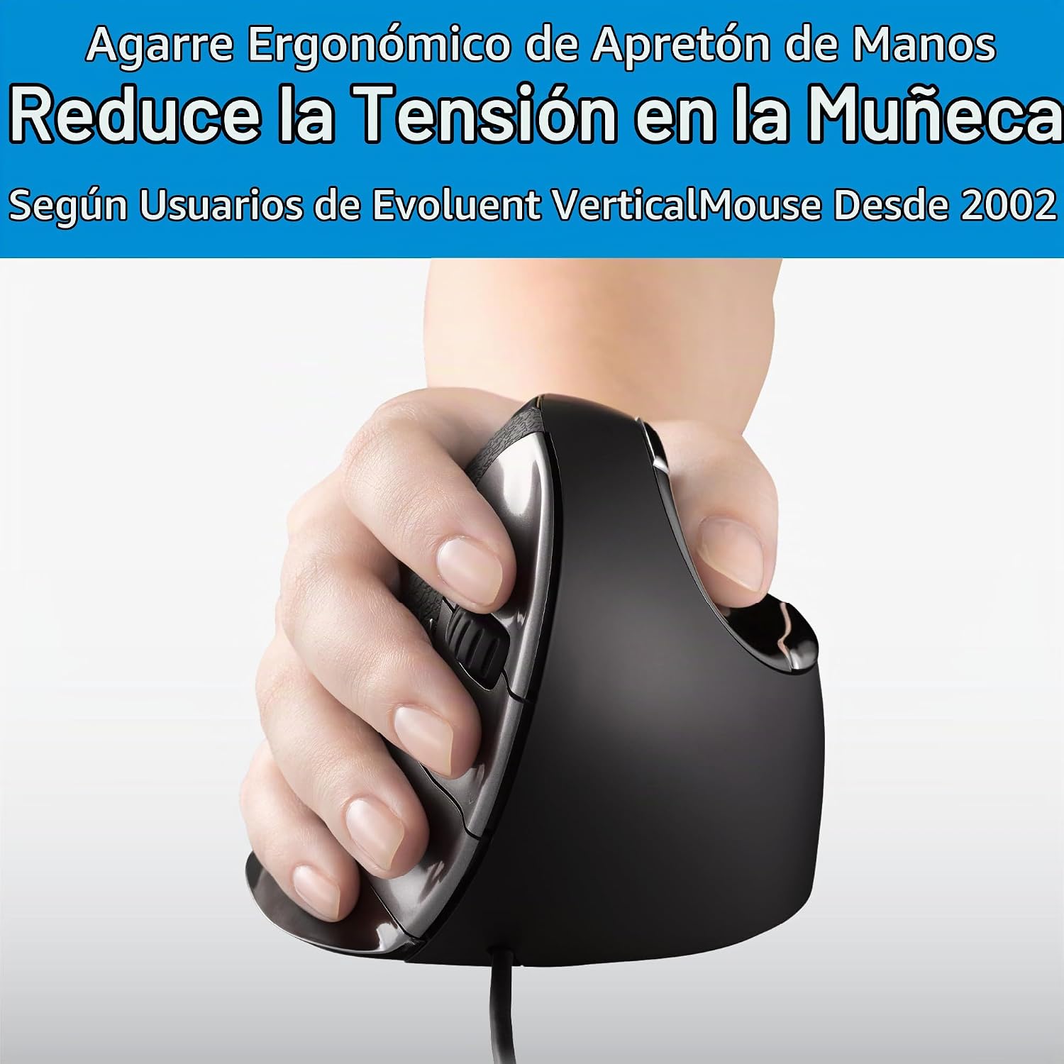 MOUSE ERGONÓMICO EVOLUENT VMDM VERTICAL MEDIUM USB CABLE DERECHO ROJO - 2