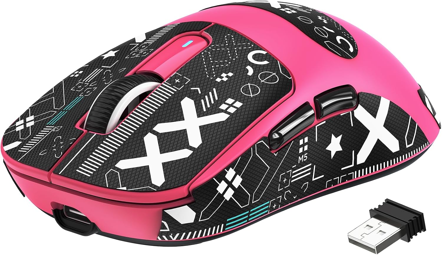MOUSE INALÁMBRICO MANBASNAKE ATTACK SHARK X3 49G BERRY Y TAPE - 1
