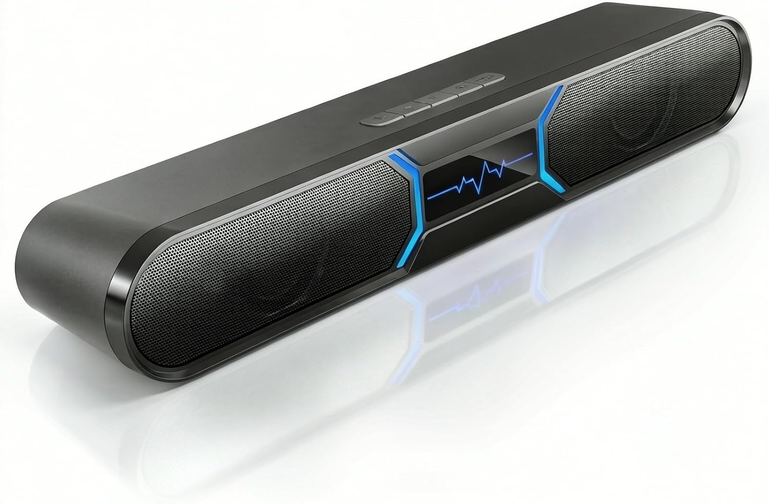 PARLANTES PARA PC HEGMUXCO SOUNDBAR BLUETOOTH RGB CARBONO - 1