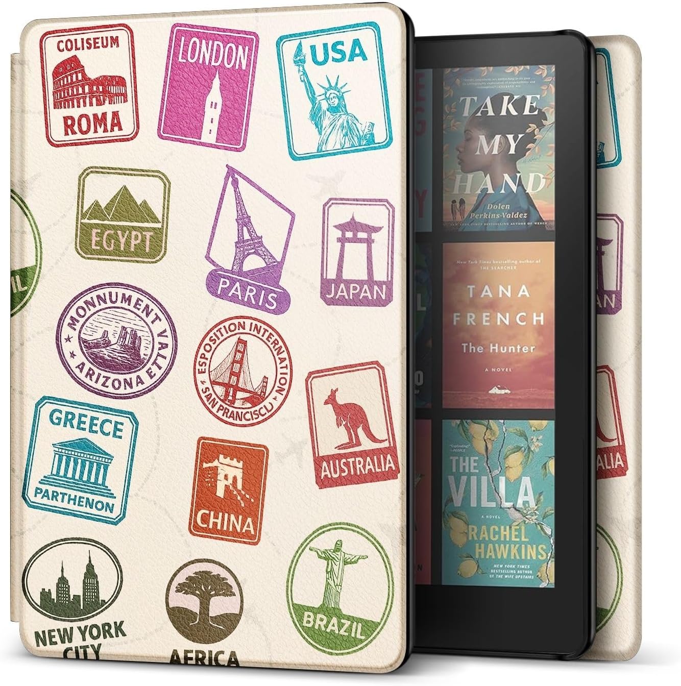 FUNDA TNP PARA KINDLE PAPERWHITE 12ª GENERACIÓN 7 PULGADAS COLORSOFT WORLD STAMP - 1