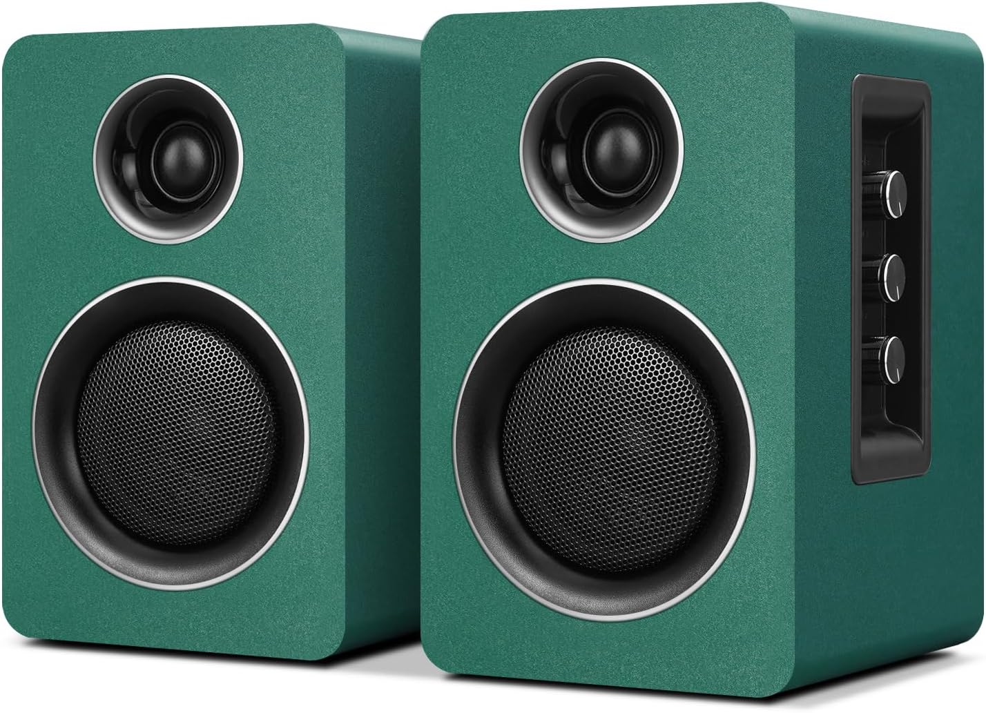 PARLANTES DE COMPUTADORA ZQMMSPK BLUETOOTH 5.3 USB-C AUX RCA 3.5 PULGADAS VERDE - 1